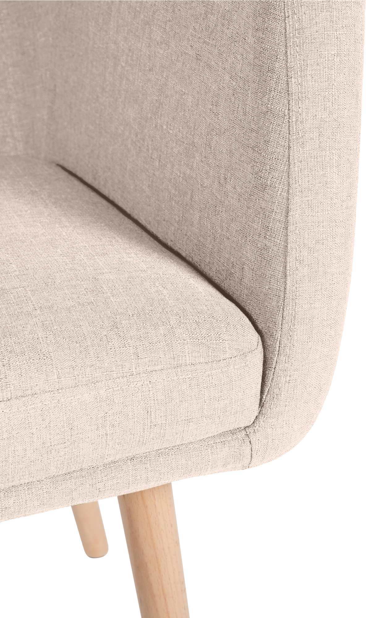 Chaise de salle à manger Utrecht en tissu avec pieds en bois