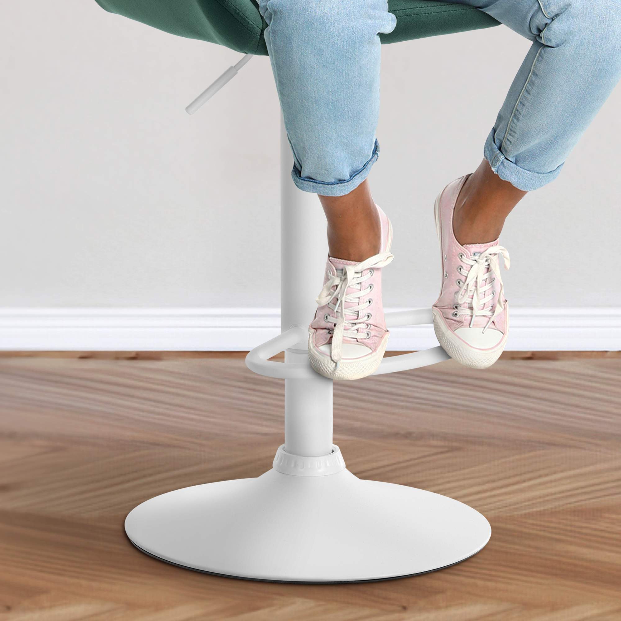 Ensemble de 2 tabourets de bar Braga en velours