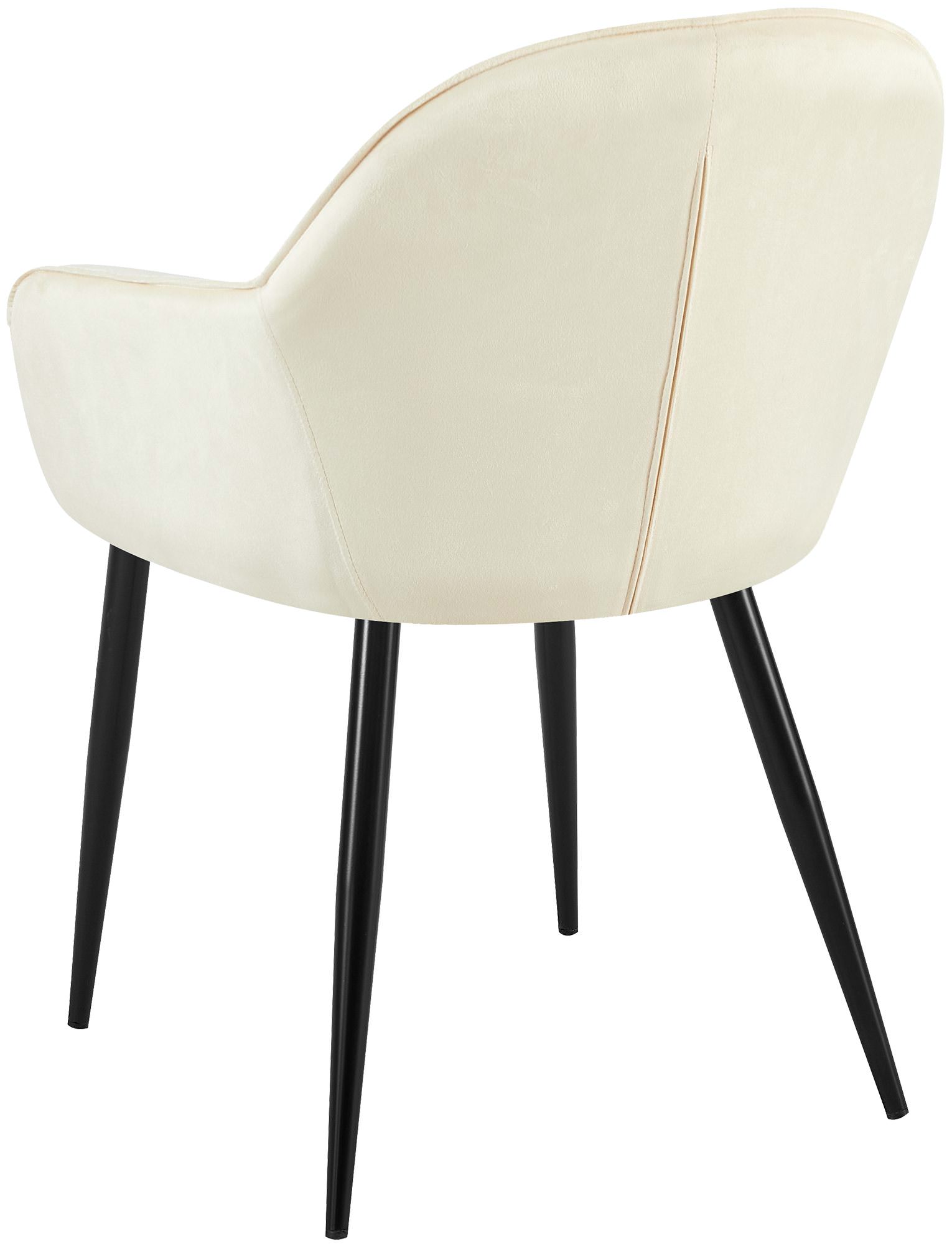 Lot de 2 chaises de salle à manger Boise velours