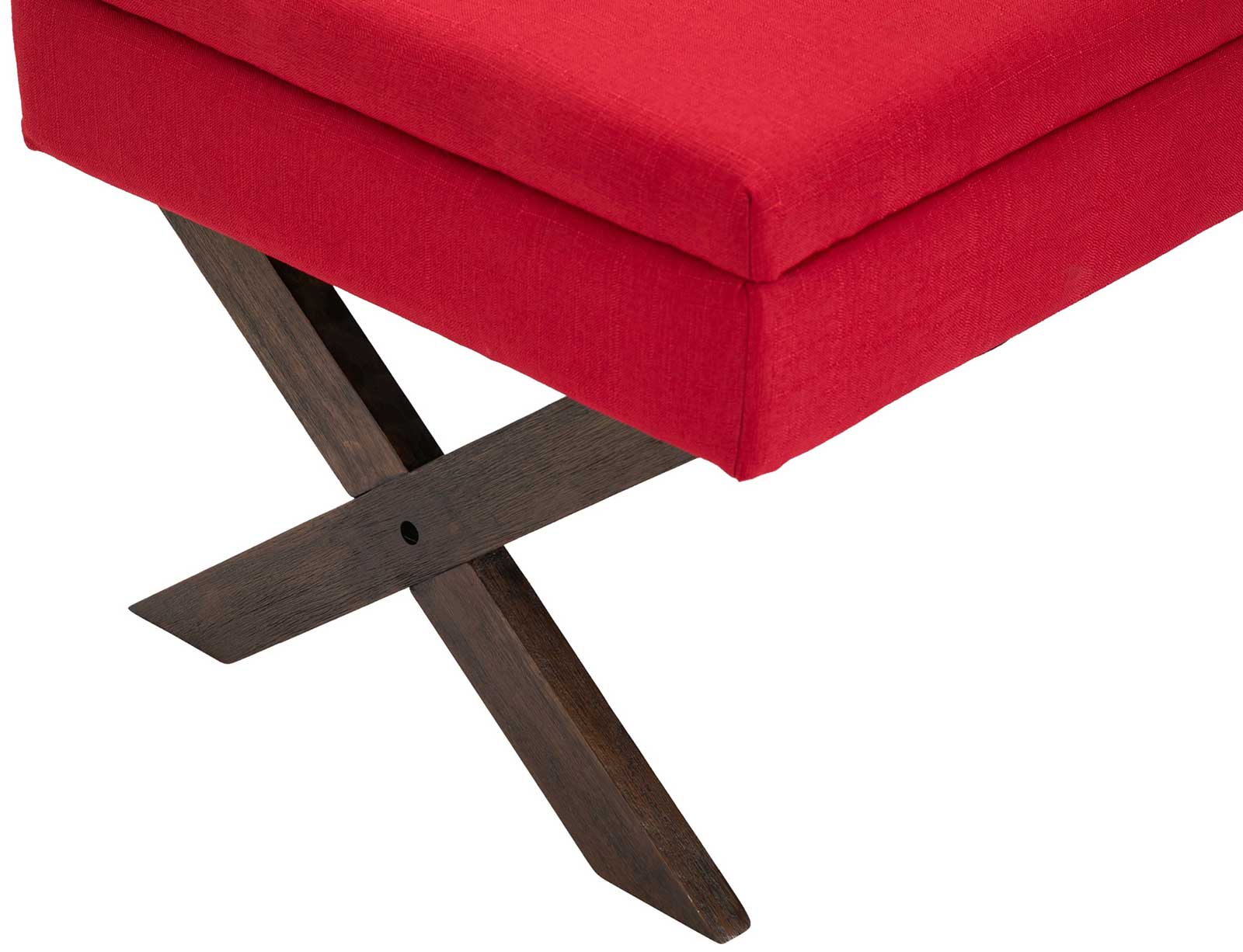 Banquette Namaro en Tissu avec espace de rangement Pieds Bois de caoutchouc