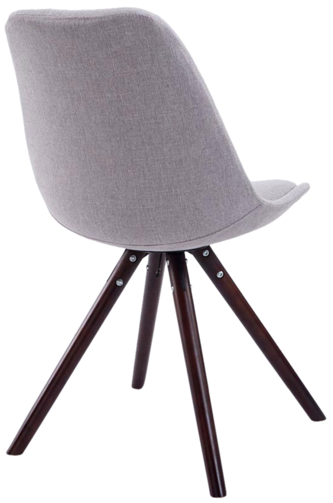 Lot de 4 Chaises de salle à manger Toulouse Tissu Pieds ronds bois