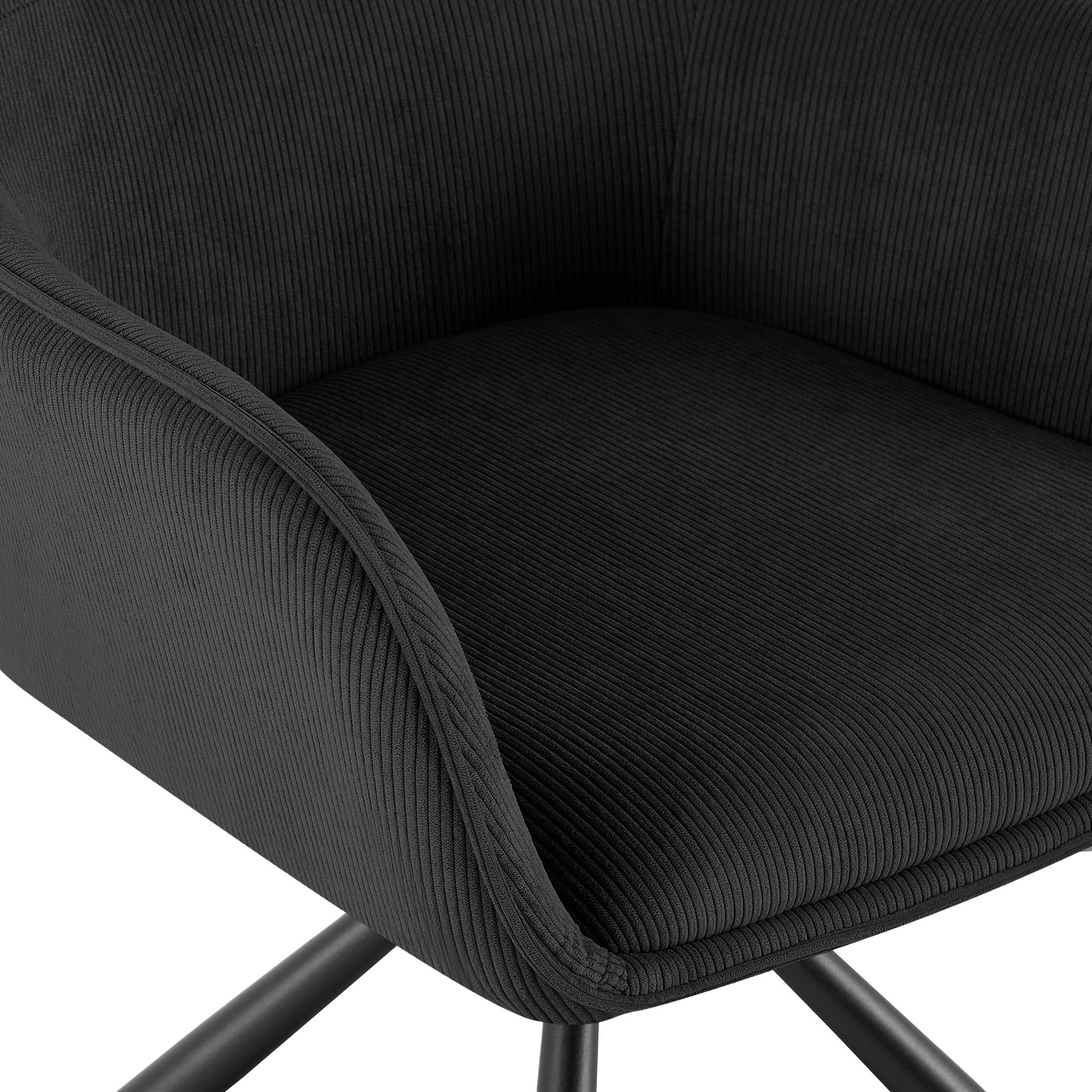 Chaise de salle à manger Tipton en velours côtelé