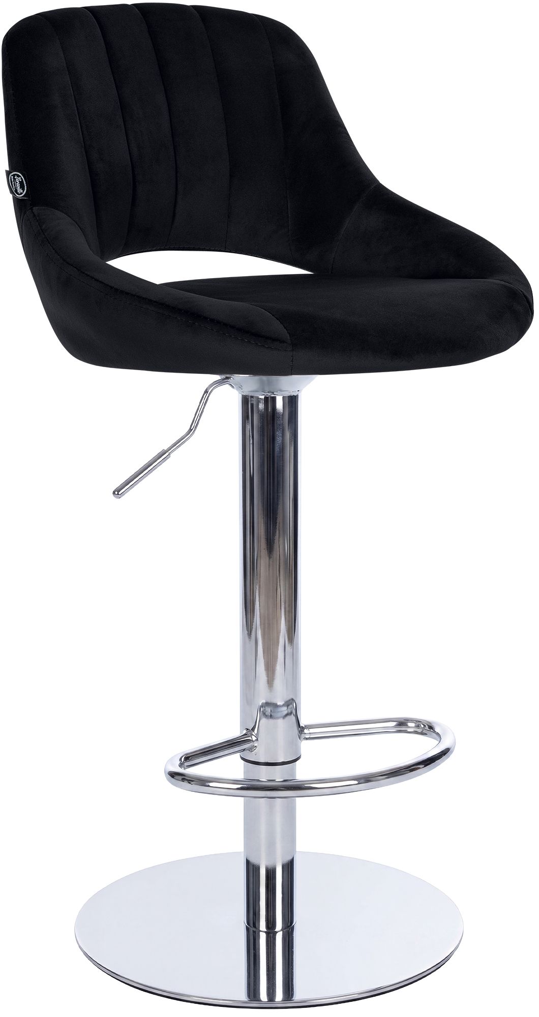 Tabouret de bar Milet avec structure stable chromée
