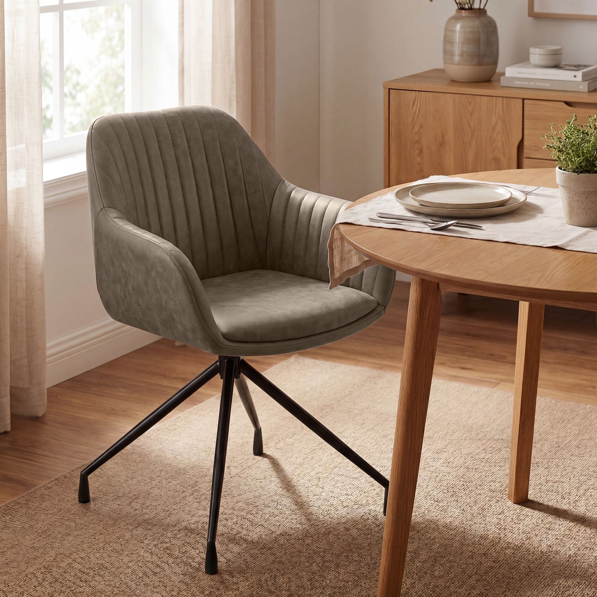 Lot de 2 chaises de salle a manger Novanis