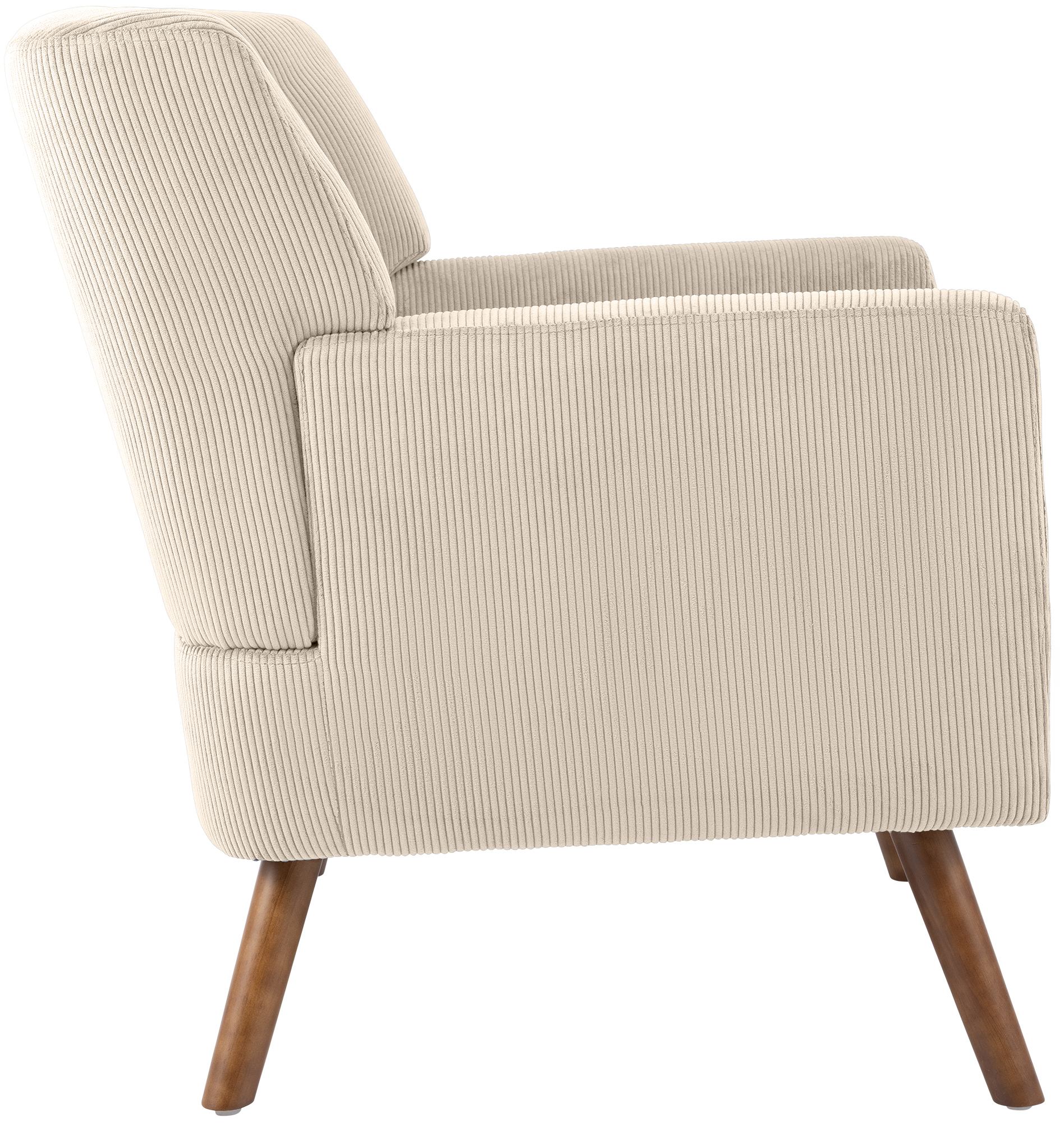 Fauteuil Kioni en velours cotele