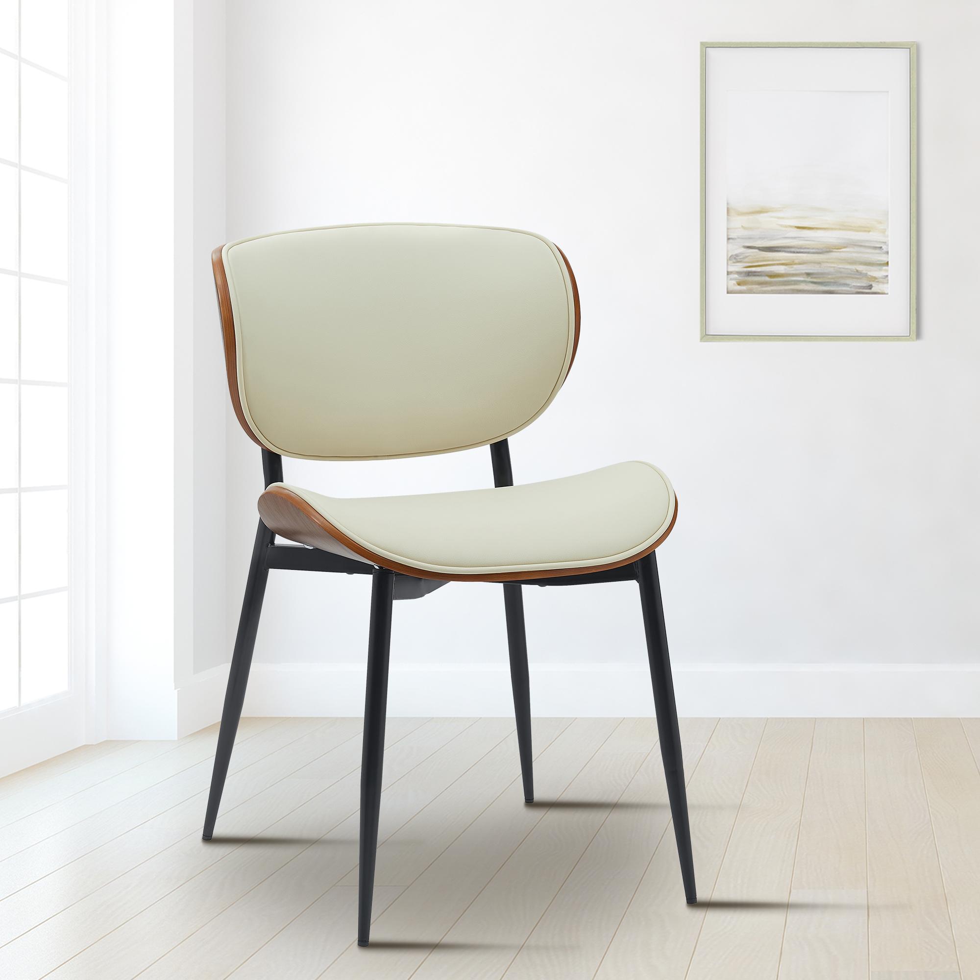 Lot de 2 chaises visiteurs Enid en similicuir ou en tissu