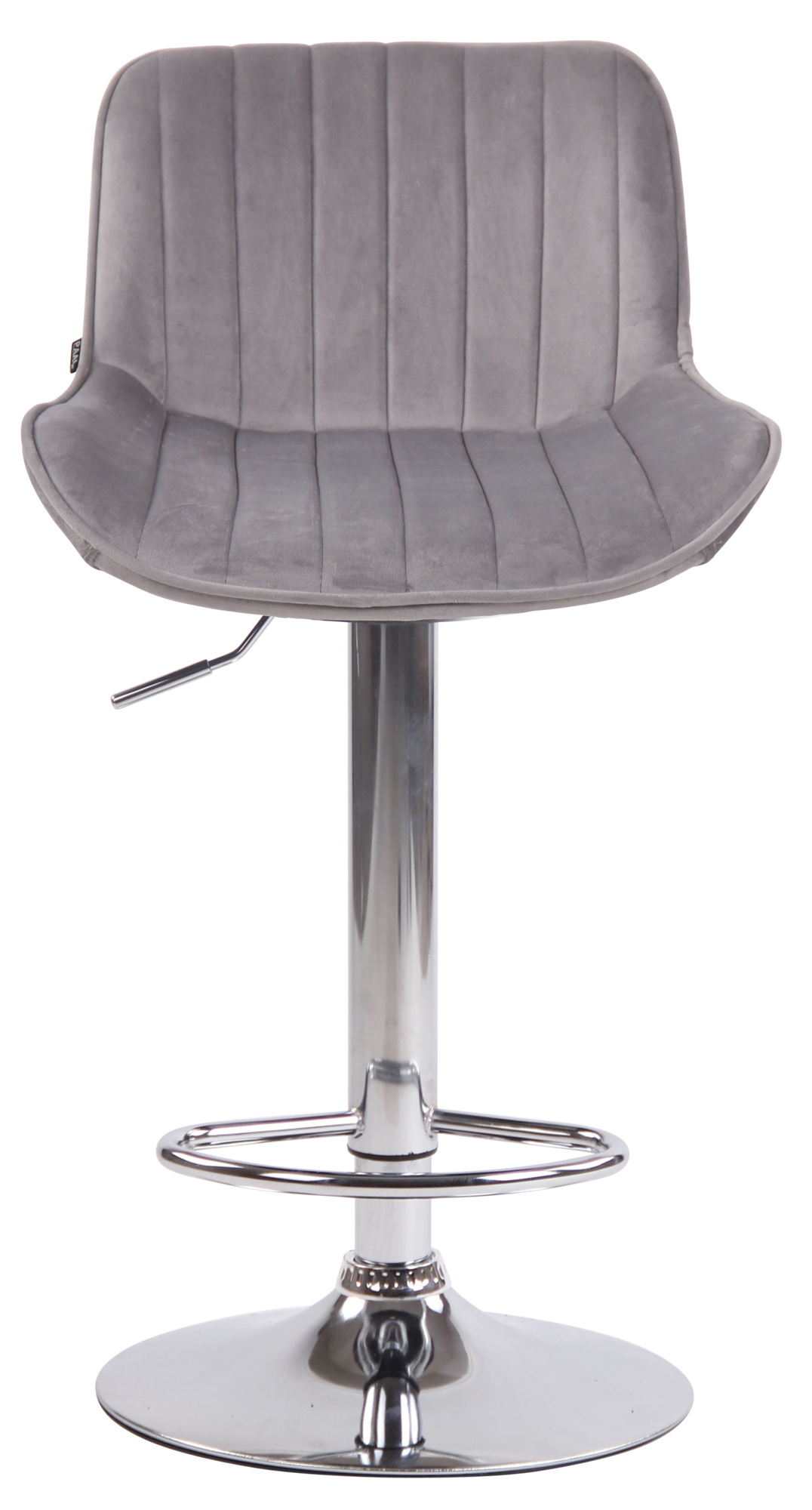 Tabouret de bar Lentini en Velours avec Piètement trompette en Métal
