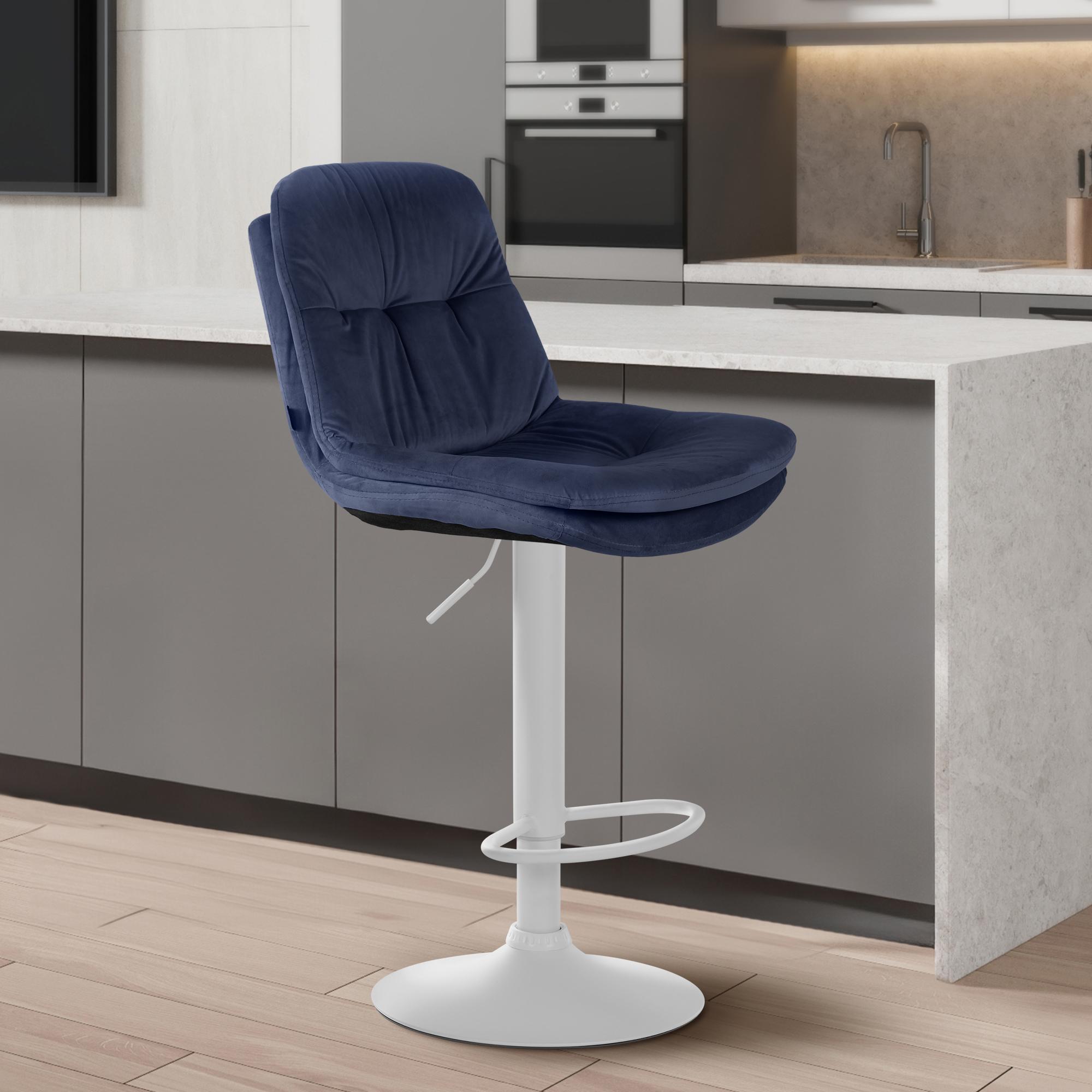 Tabouret de bar Laurel velours