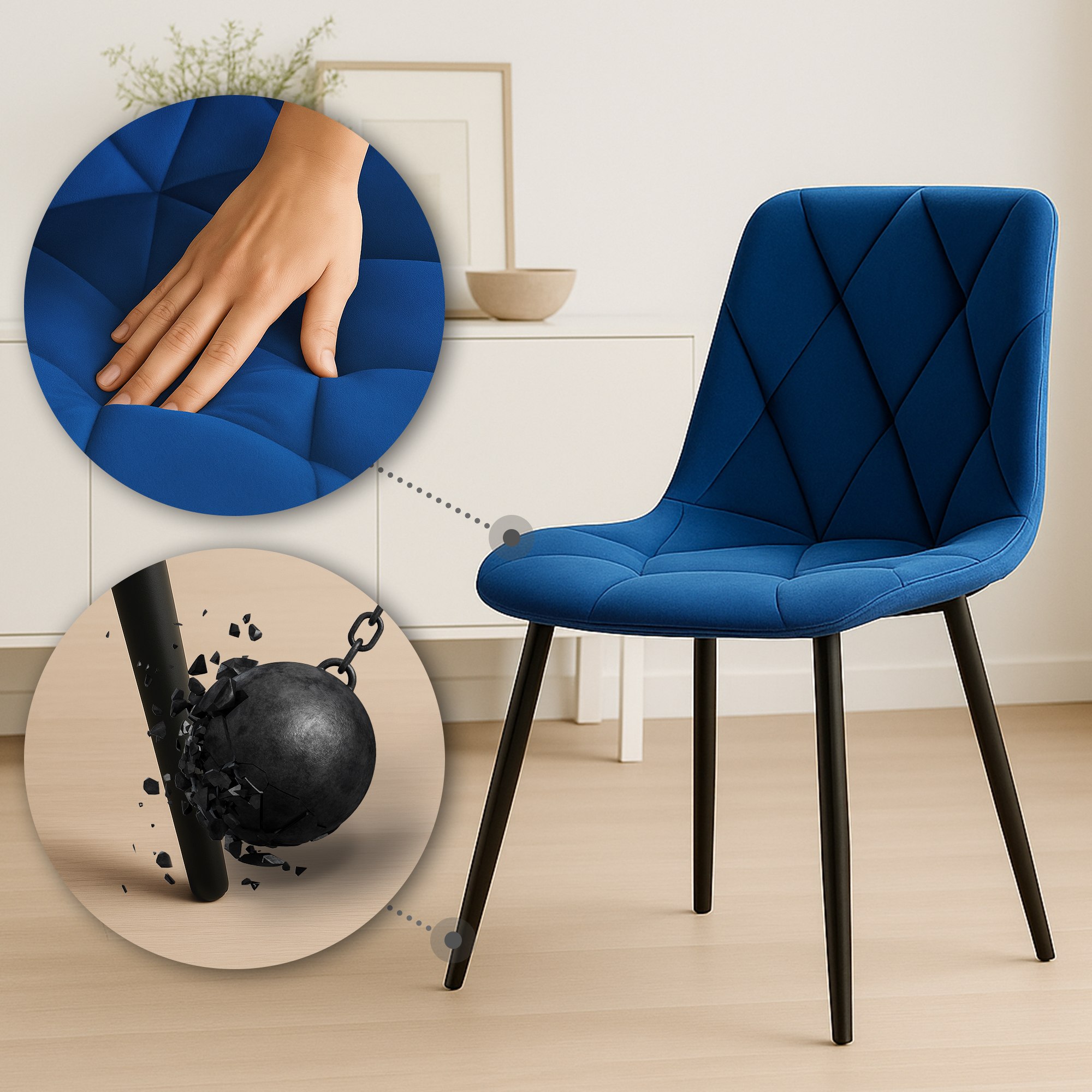 Lot de 2 chaises de salle à manger Clairton