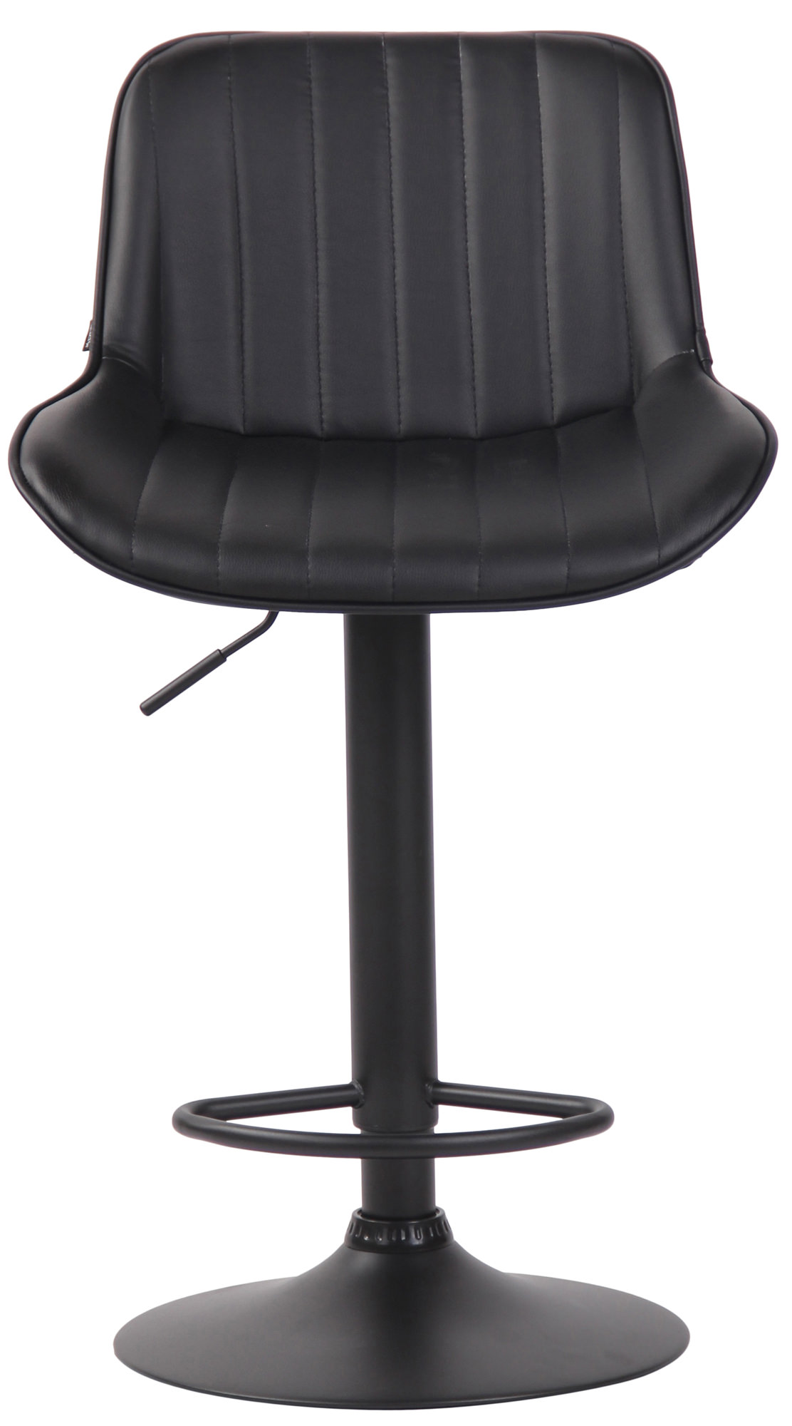 Tabouret de bar Lentini en Similicuir avec Piètement trompette en Métal