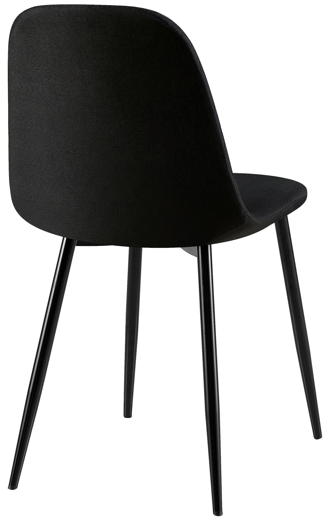 Lot de 4 Chaises de salle à manger Giverny avec Piètement en métal noir