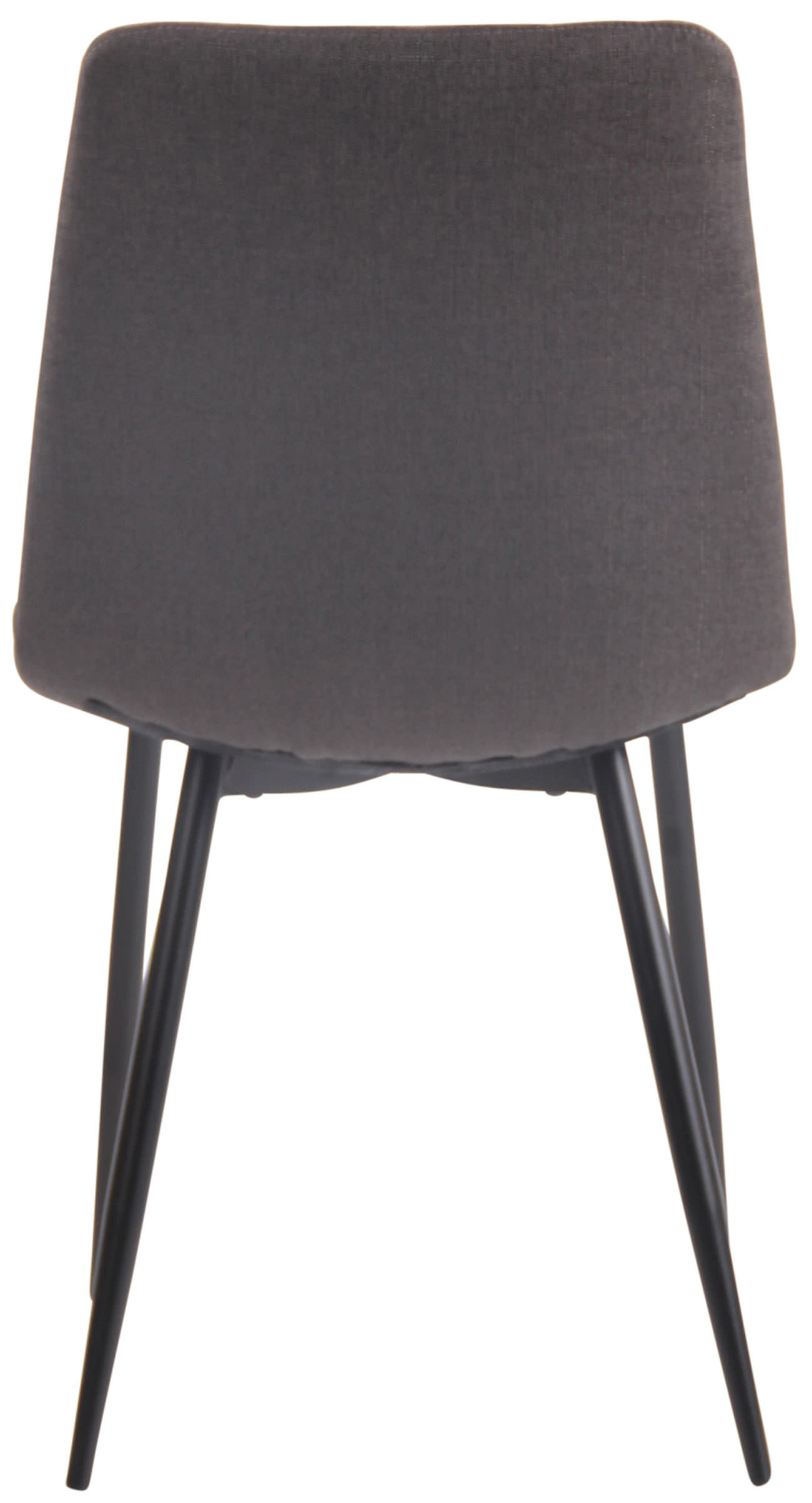 Lot de 4 chaises de salle à manger Telde en tissu avec Piètement en Métal noir mat
