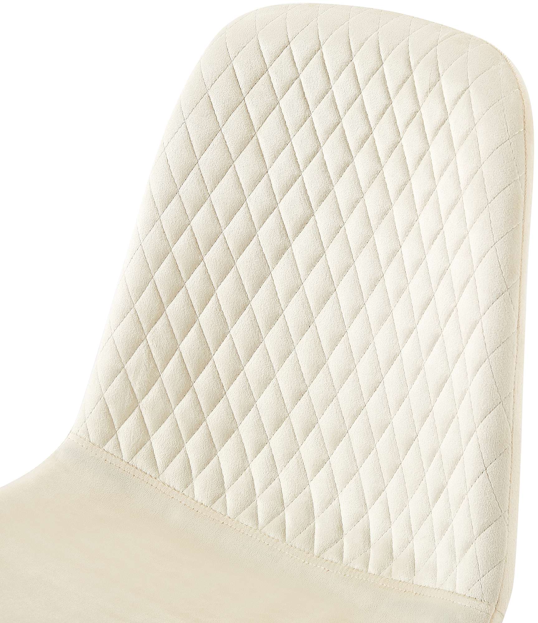 Lot de 4 Chaises de salle à manger Giverny avec Piètement en métal noir