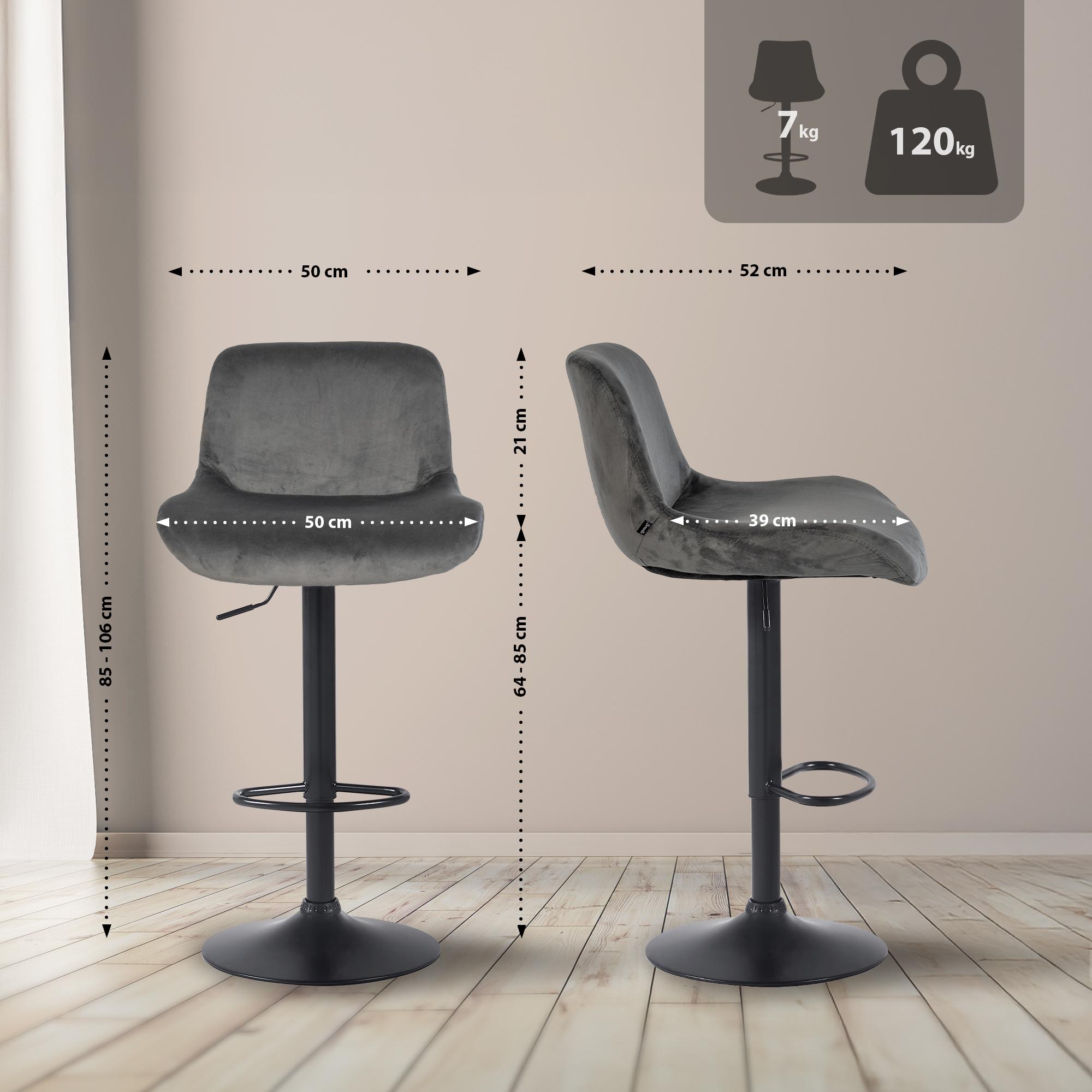 Tabouret de bar Solon noir