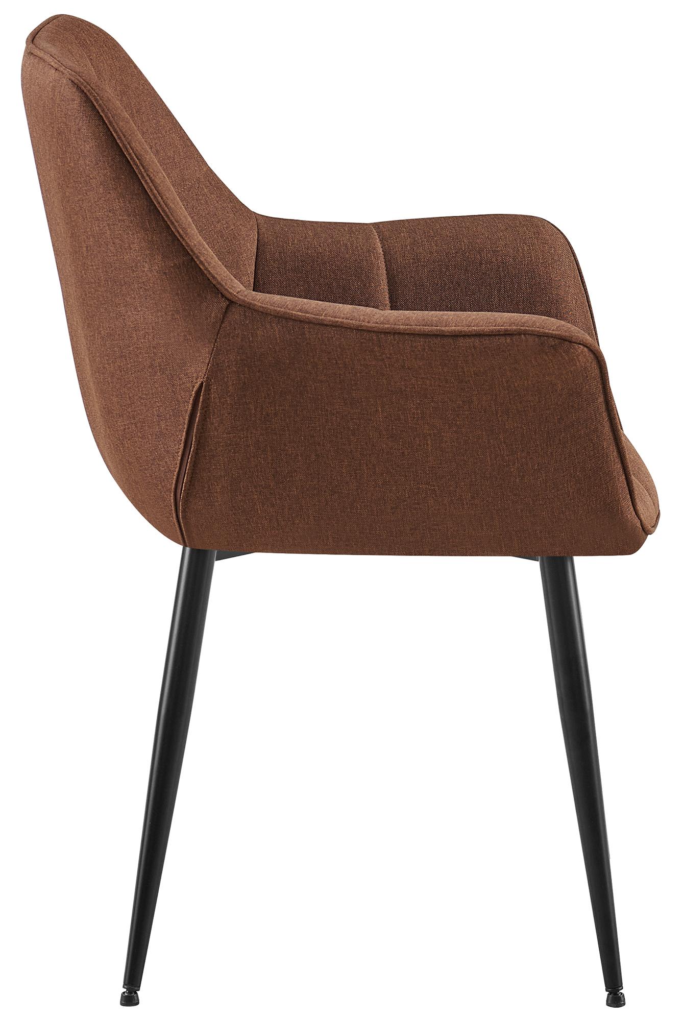 Chaise de salle à manger Roseville avec accoudoirs et pieds en métal