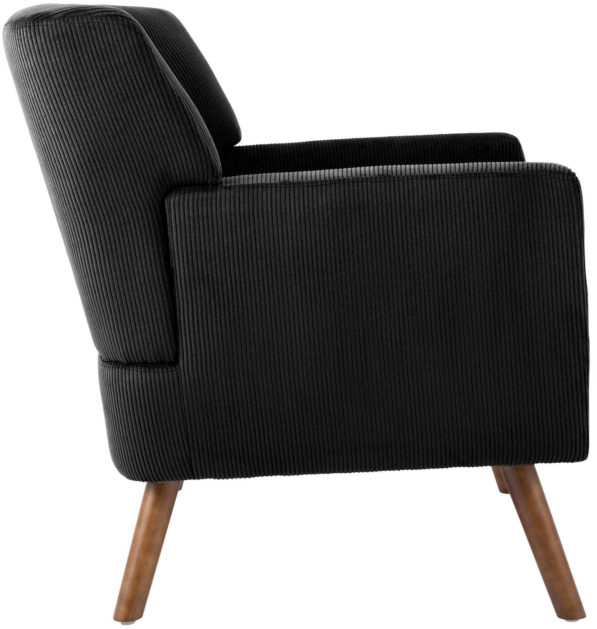 Fauteuil Kioni en velours cotele