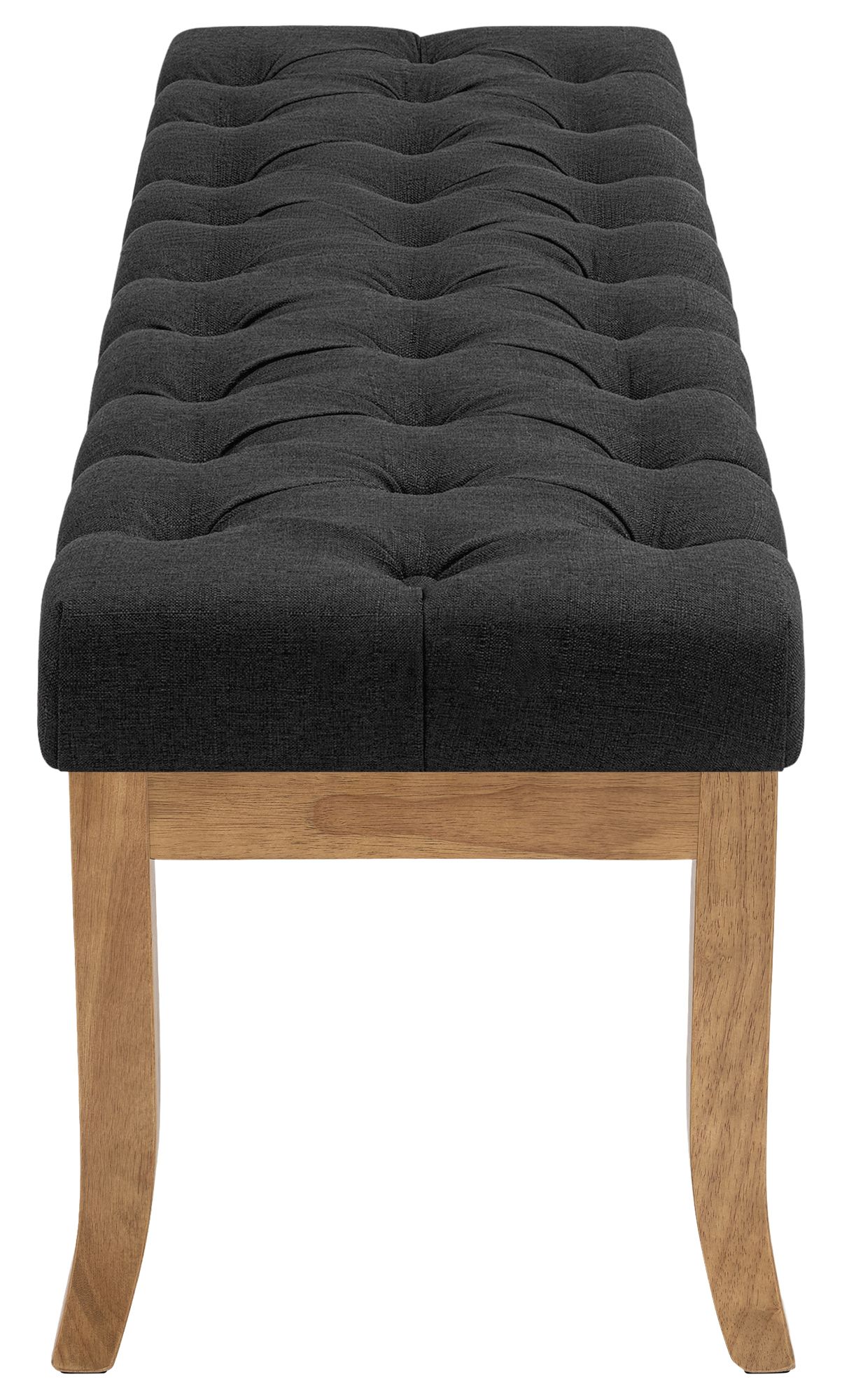 Banquette Ramses en tissu avec piètement en bois clair