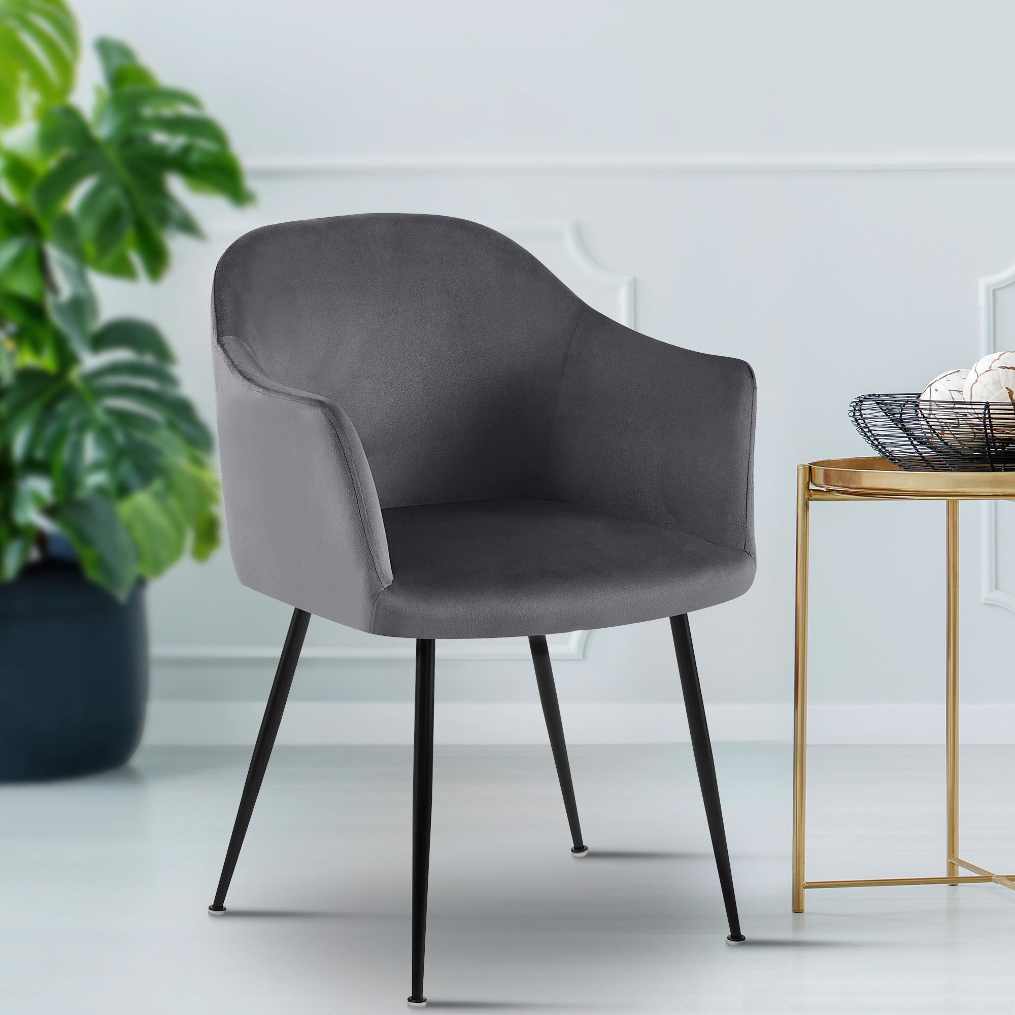 Chaise de salle à manger Jaysie velours