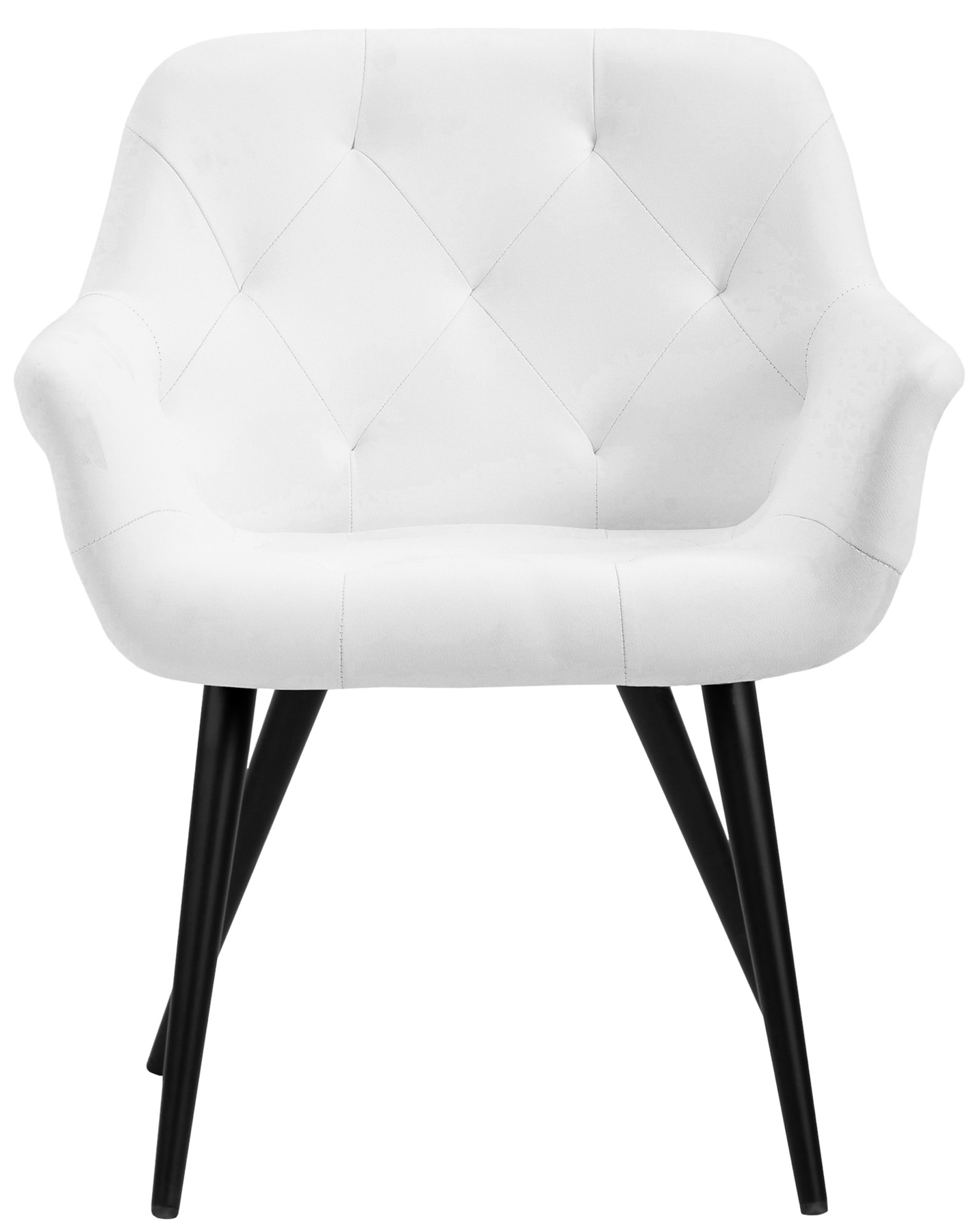 Chaise de salle à manger Langford avec accoudoirs et pieds en métal
