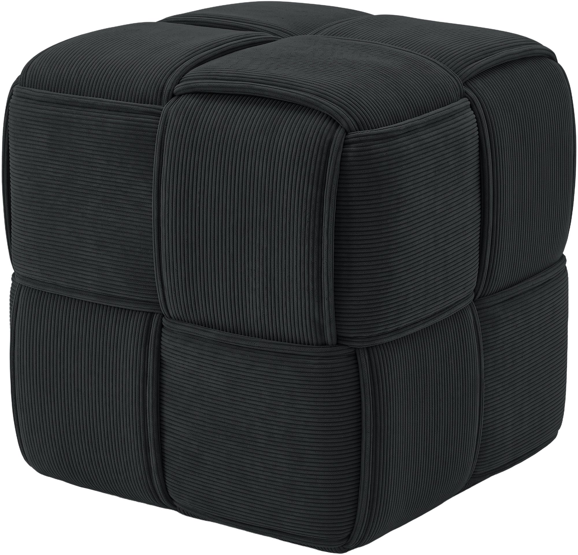 Tabouret en velours côtelé Forinta confortable et design