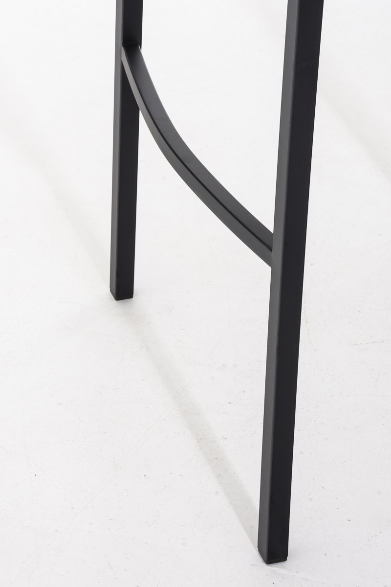 Tabouret de bar Damaso en similicuir avec piétement quatre pieds