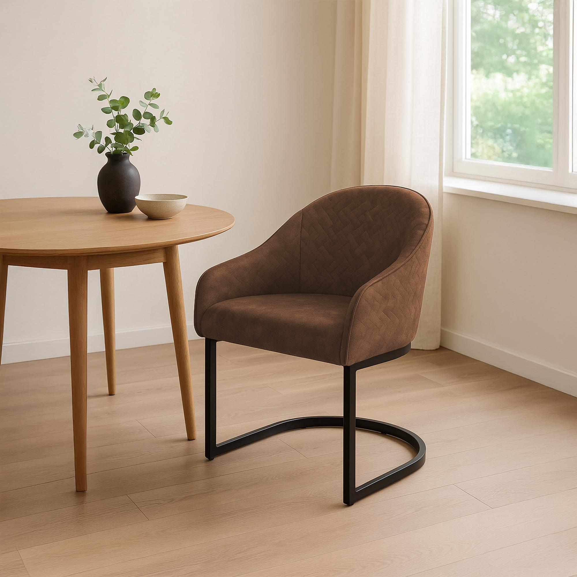 Chaise de salle à manger Jarik velours