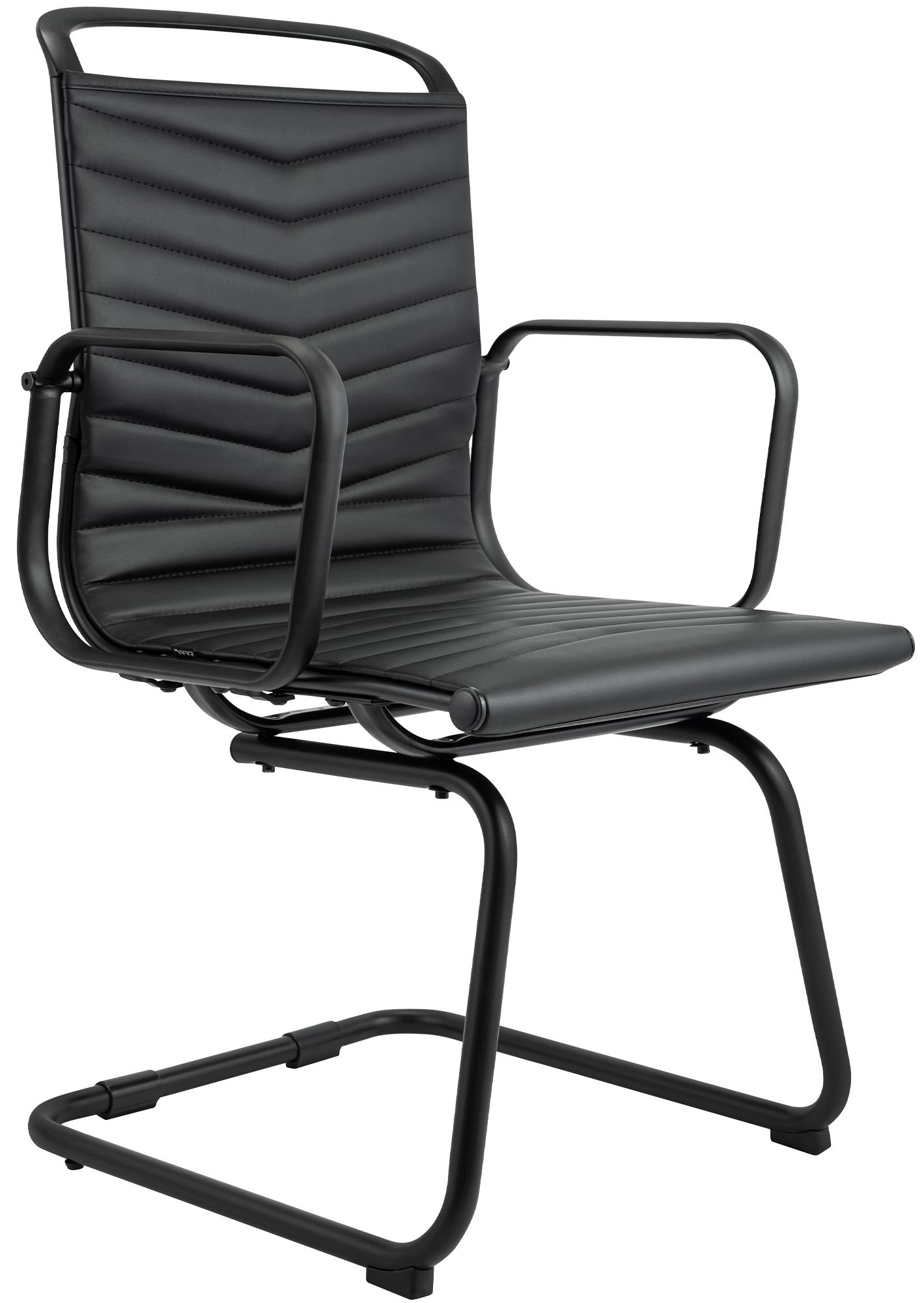 Chaise à piètement luge Tomkin en simili-cuir