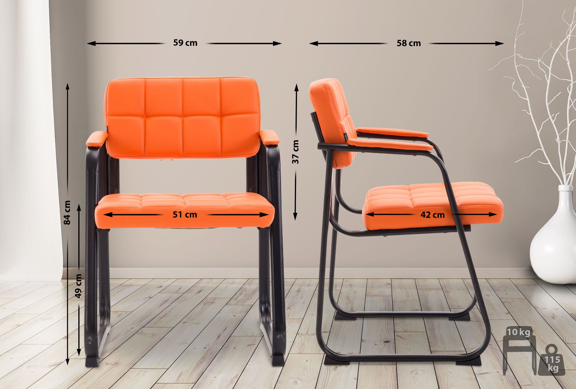 Chaise de visiteur Canada B similicuir
