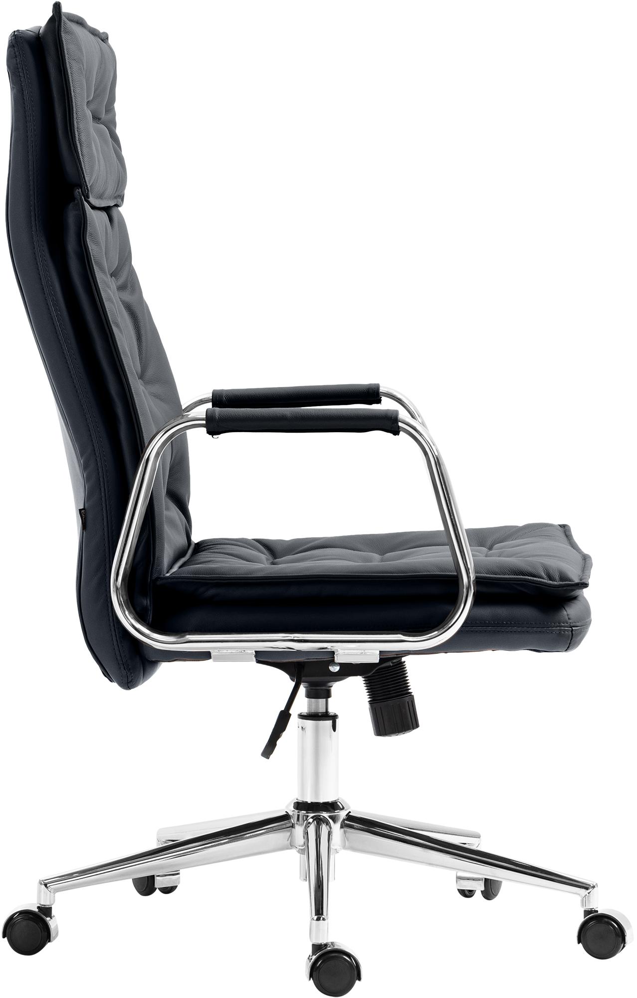Chaise de bureau Sotira en cuir véritable