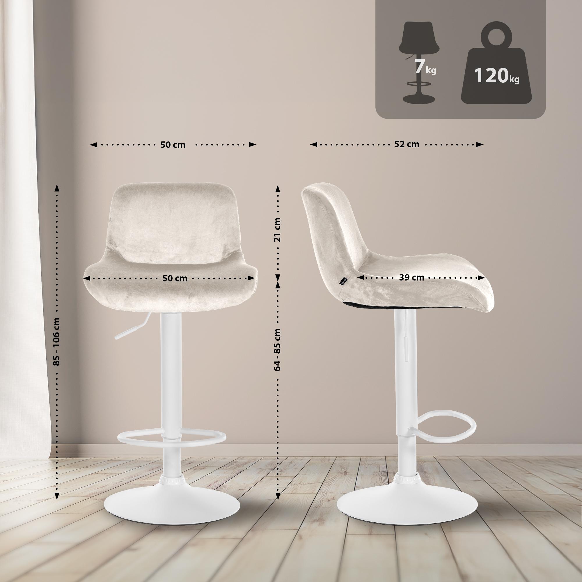 Tabouret de bar Solon blanc