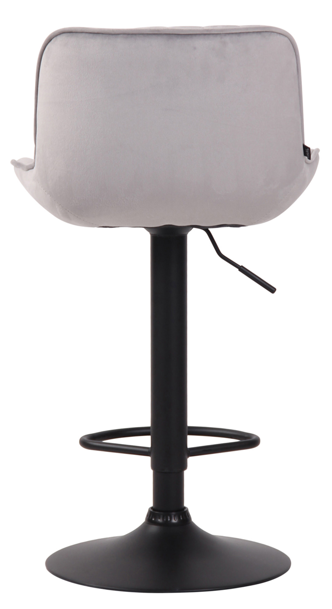 Tabouret de bar Lentini en Velours avec Piètement trompette en Métal