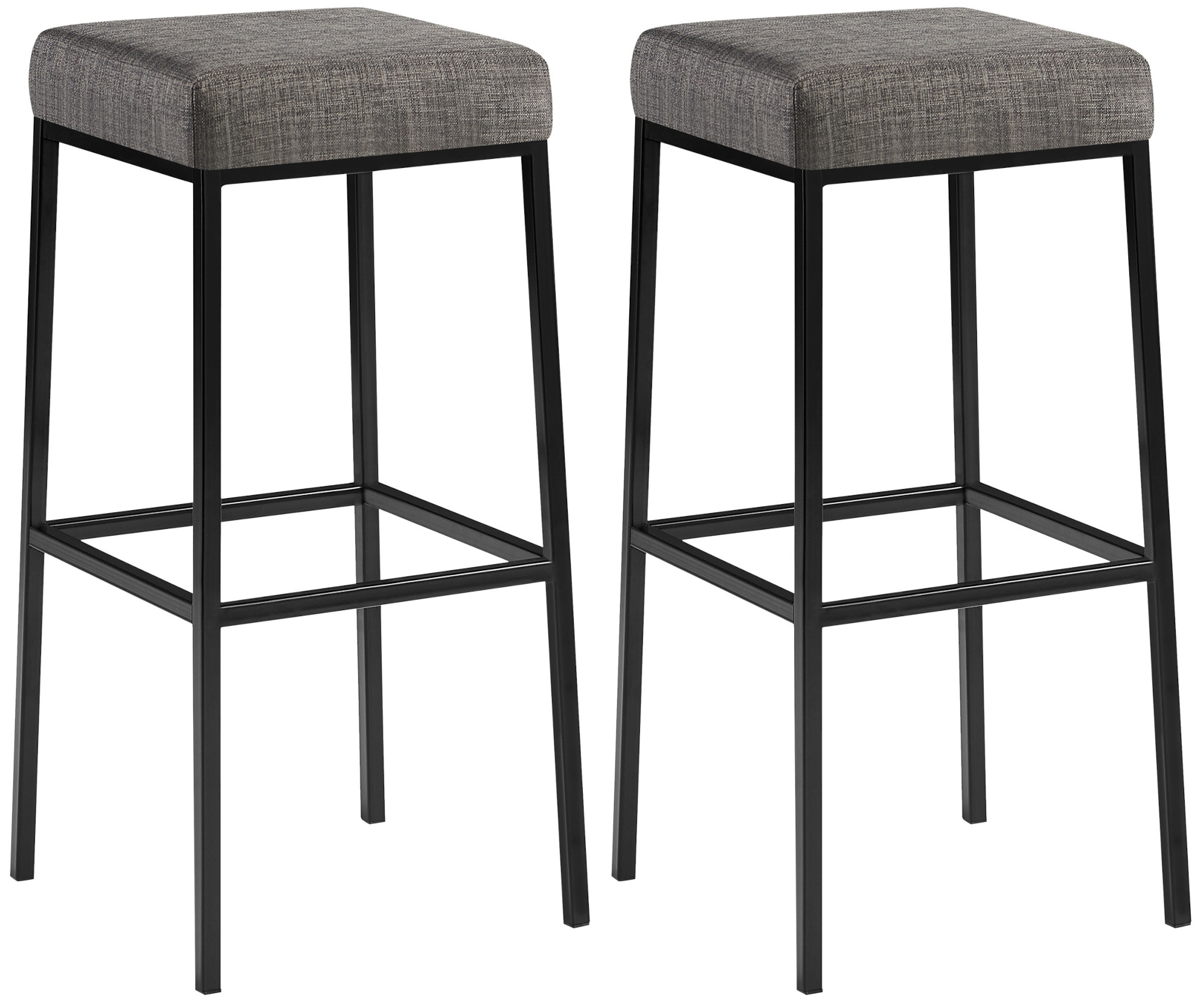 Lot de 2 tabourets de bar Montreal en tissu