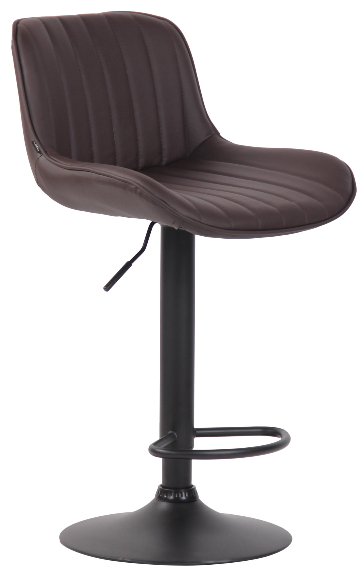 Lot de 2 Tabourets de bar Lentini en Similicuir Pied trompette en Métal