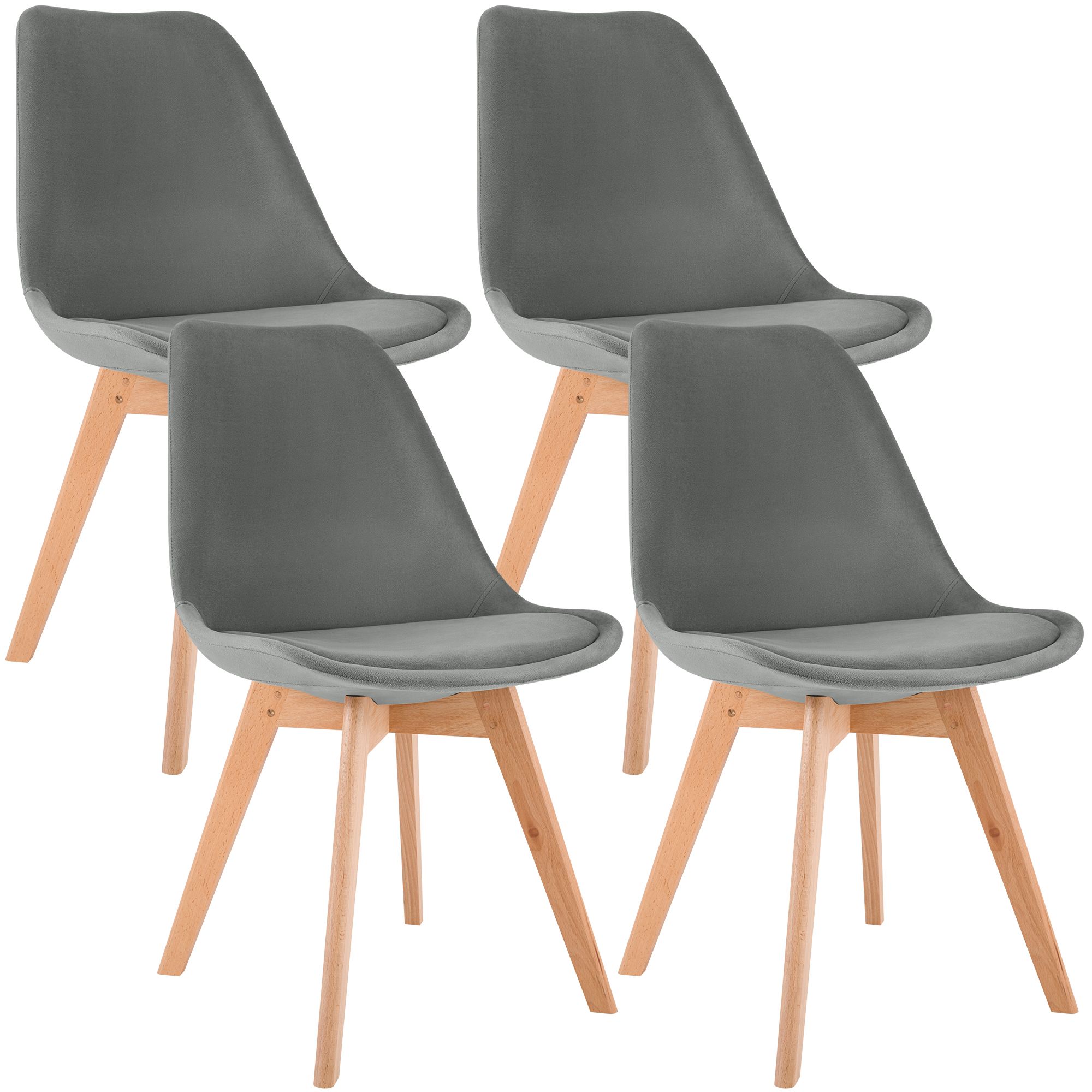 Lot de 4 chaises de salle a manger Linares