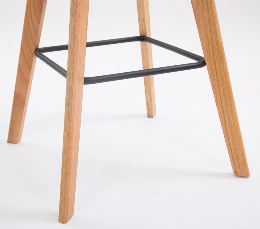 Lot de 2 tabourets de bar Metz avec assise en plastique