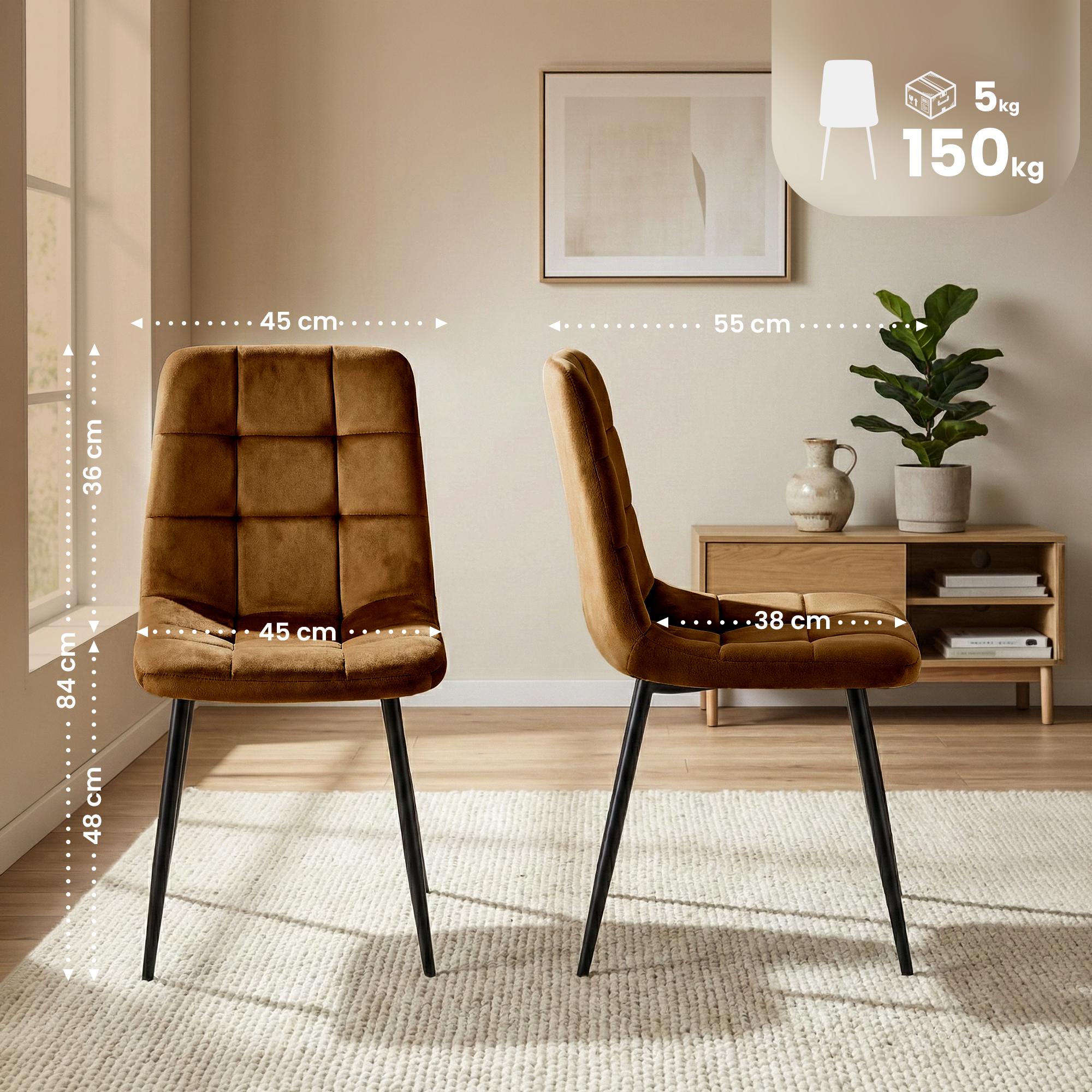 Lot de 4 chaises de salle a manger Antibes