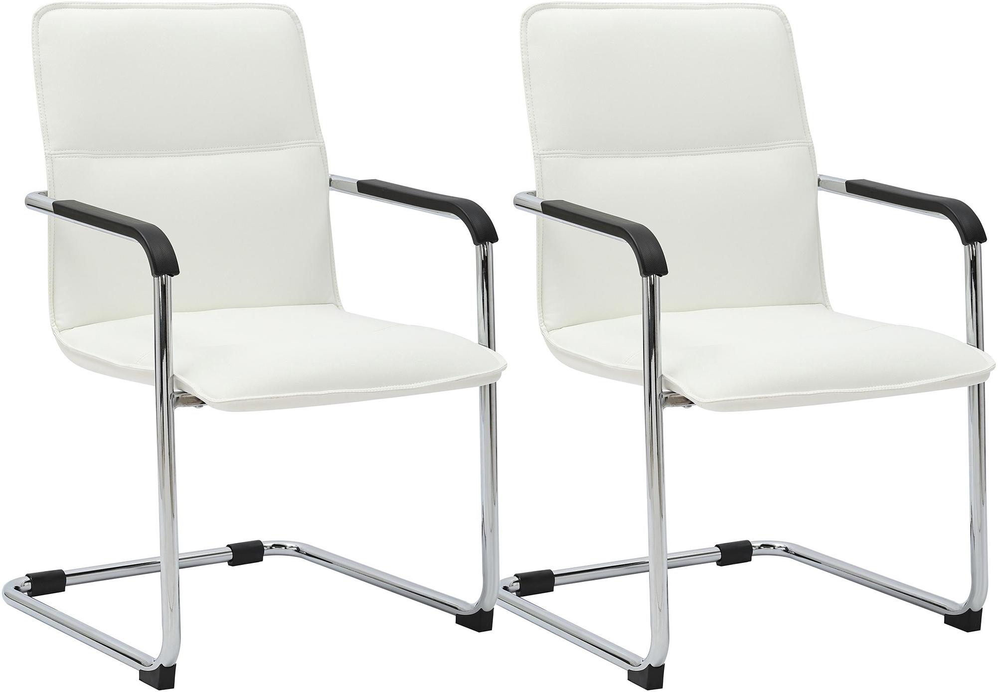 Lot de 2 chaises cantilever Seattle en similicuir