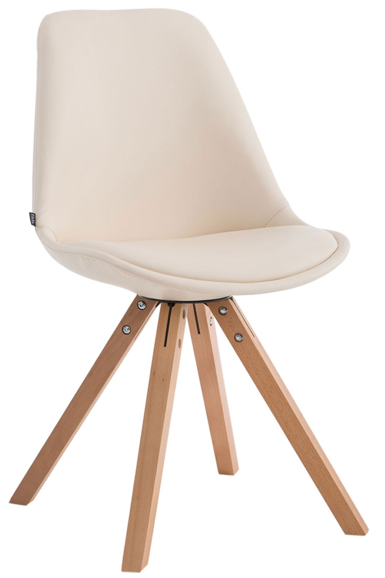 Chaise de visiteur Laval pieds carrés nature