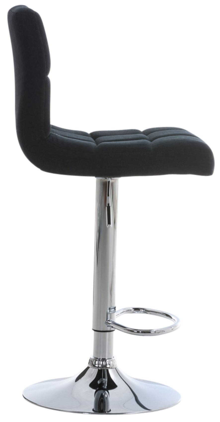 Lot de 2 Tabourets de bar Peru en Tissu Piètement Métal Pivotant et Ajustable