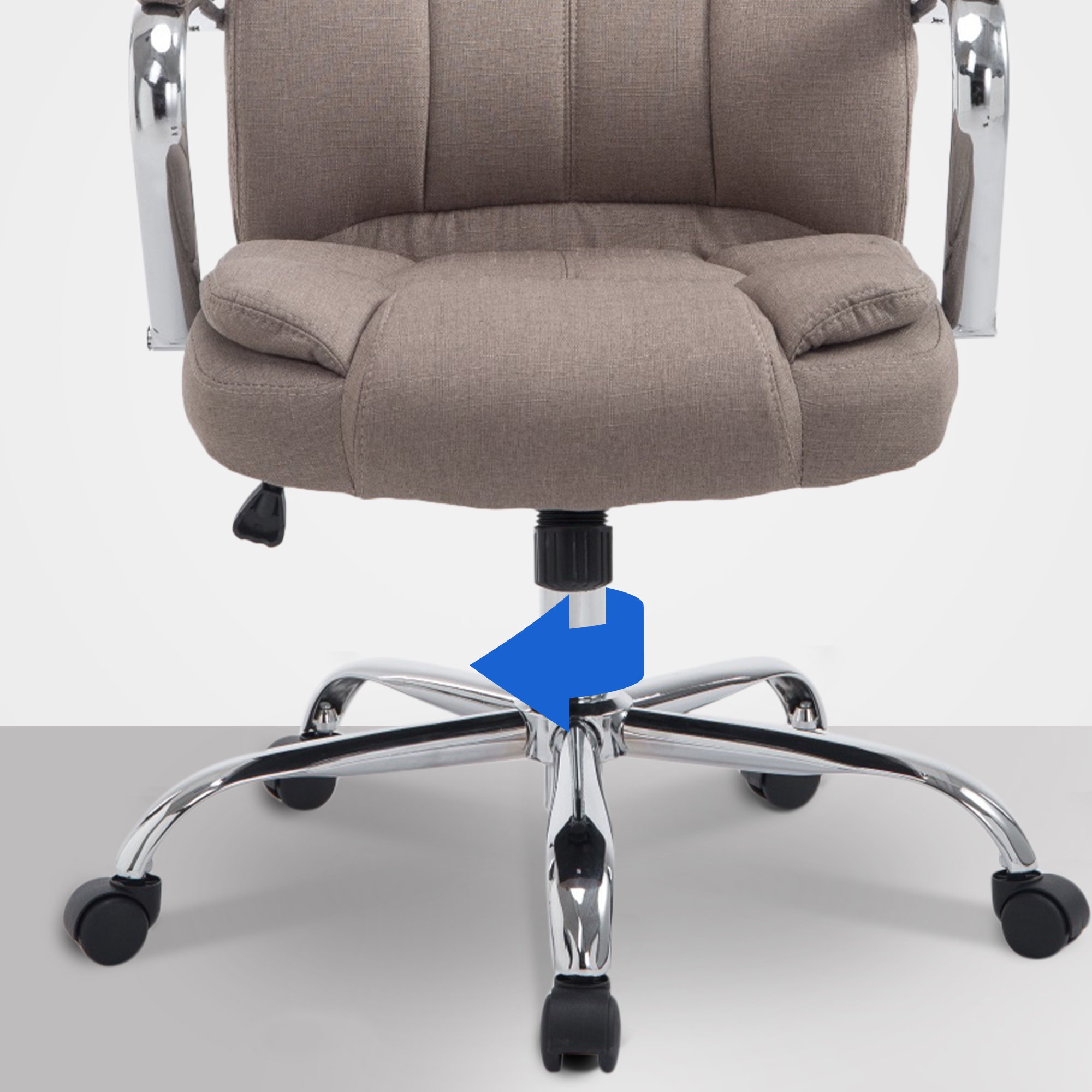 Fauteuil de bureau XXL Xanthos en Tissu capacité de charge de 210 kg