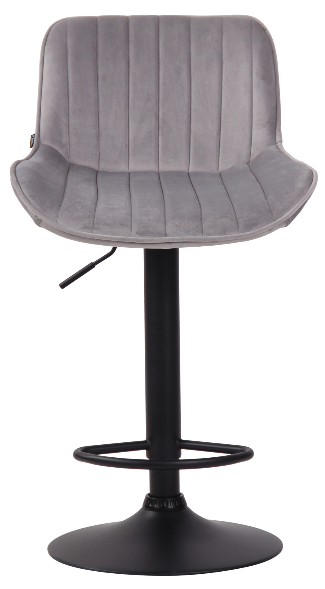Tabouret de bar Lentini en Velours avec Piètement trompette en Métal