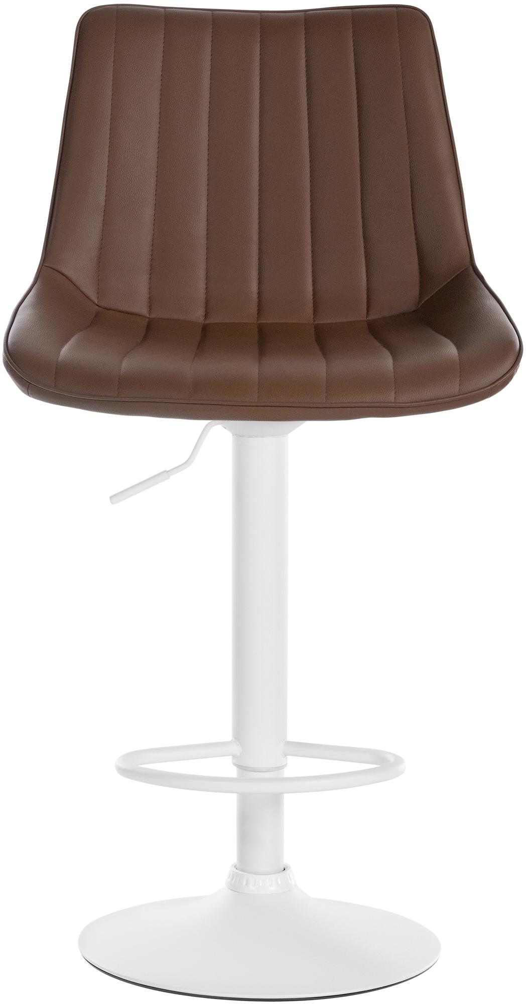 Tabouret de bar Toni en Similicuir Pied en Métal réglable pivotant