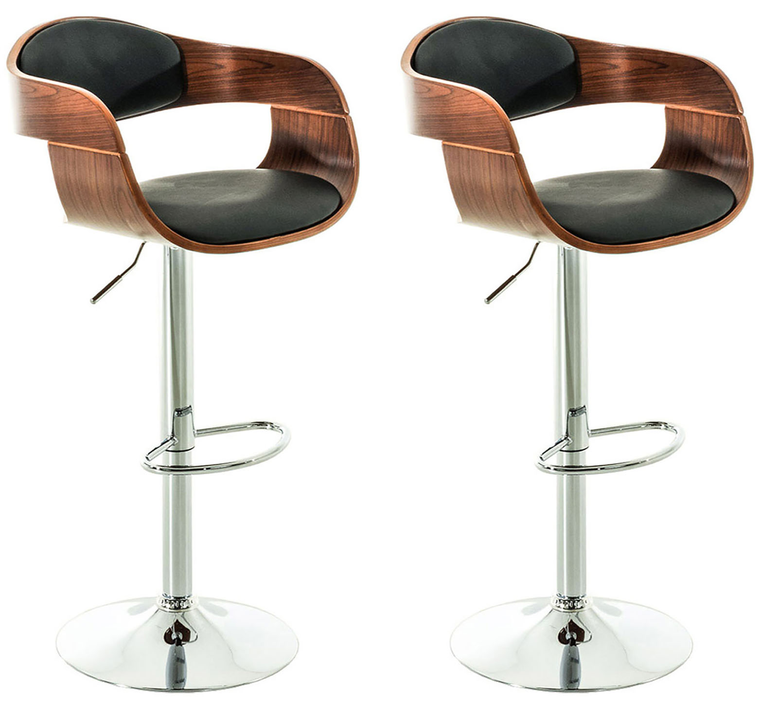 Lot de 2 tabourets de bar Kingstone similicuir