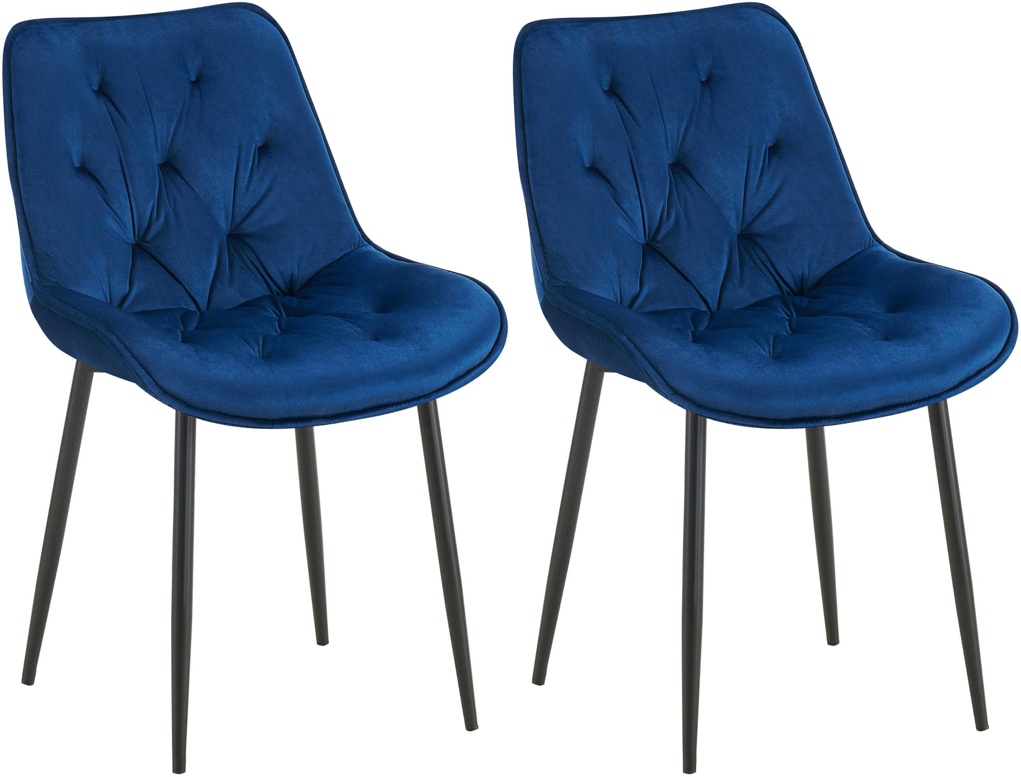 Lot de 2 chaises de salle à manger Wallace velours