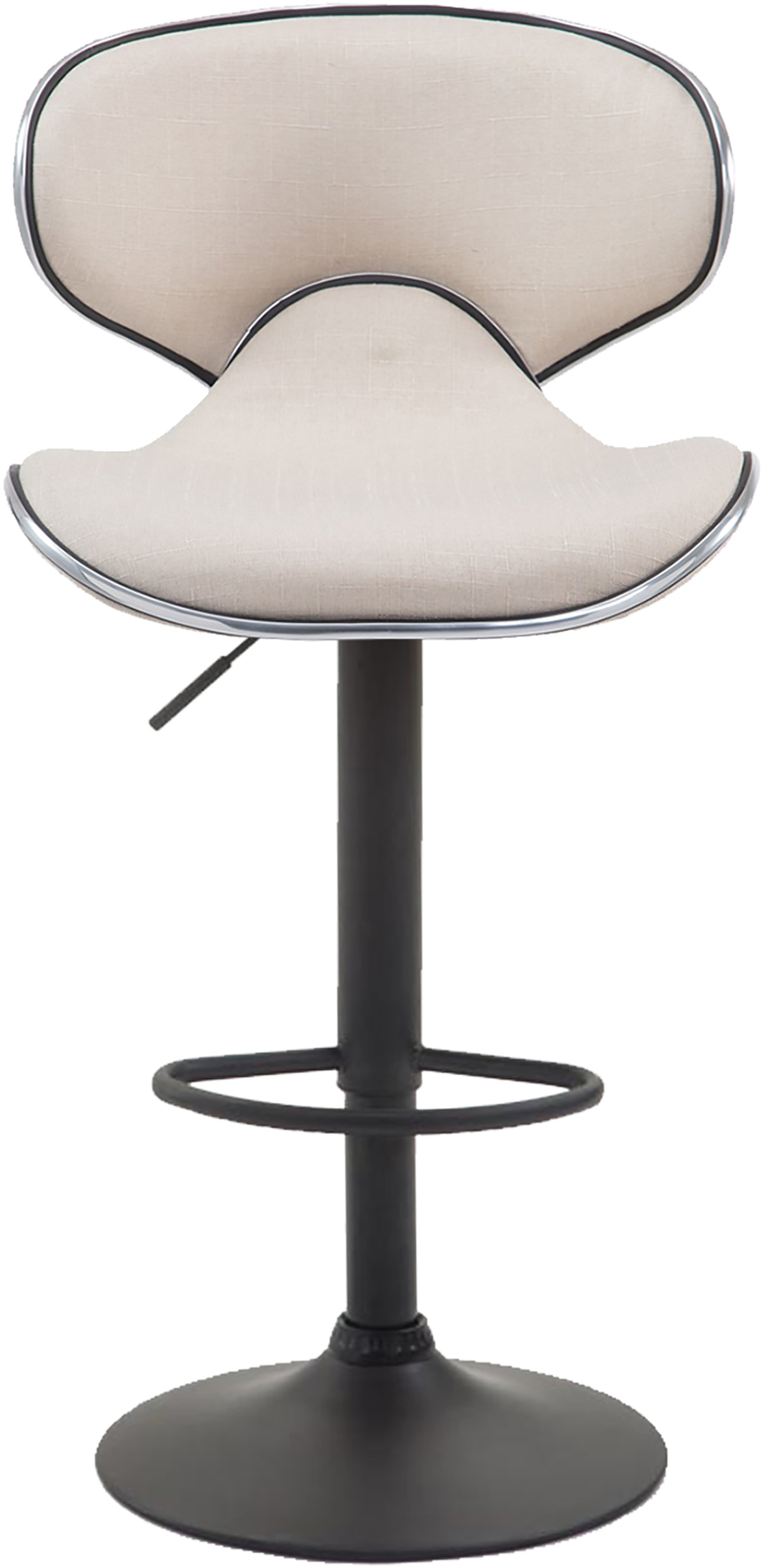 Tabouret de bar Las Vegas V2 en tissu avec pied en métal