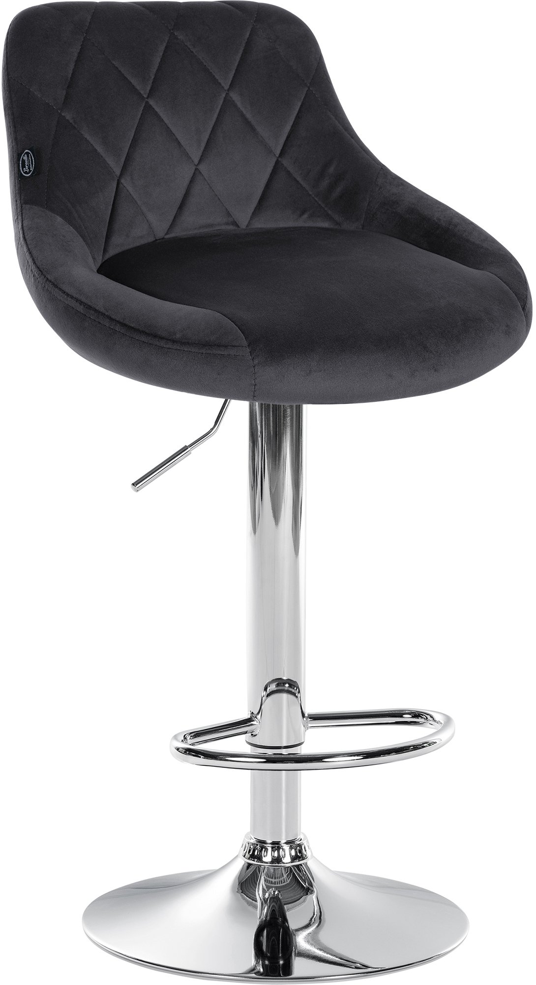 Lot de 2 tabourets de bar Lazio velours