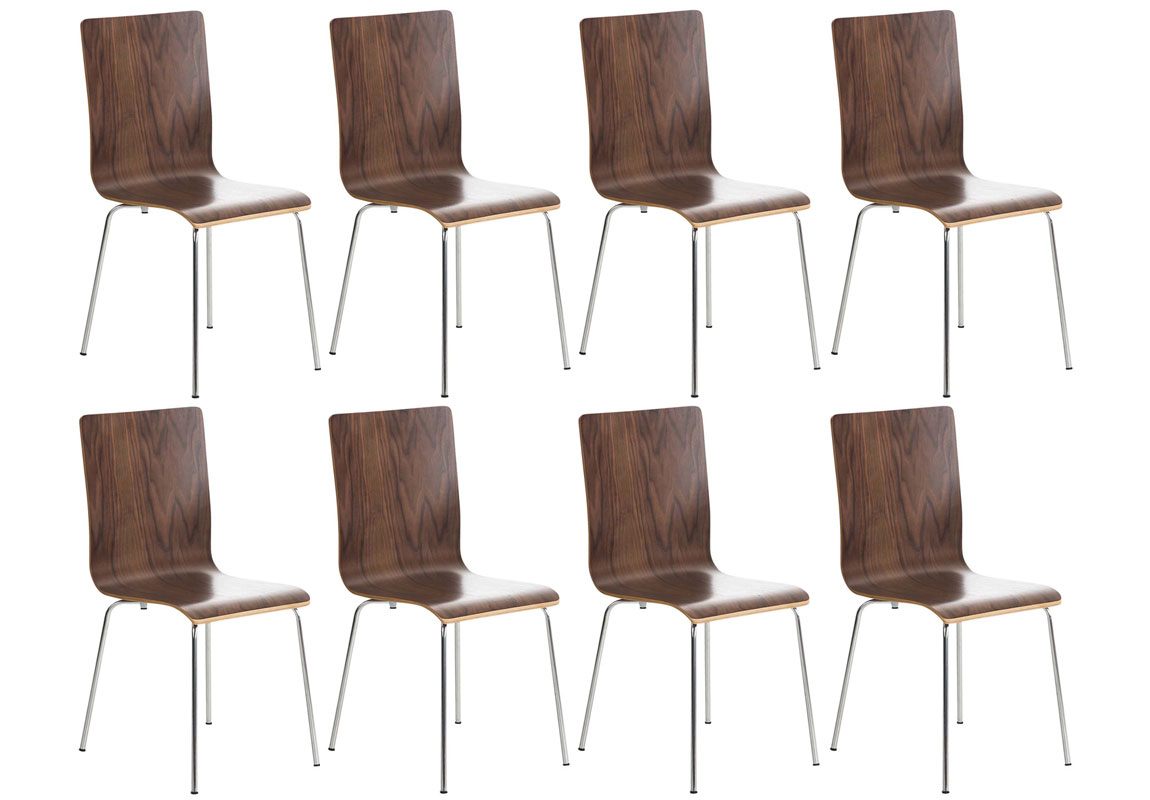 Lot de 8 chaises en bois Pepe