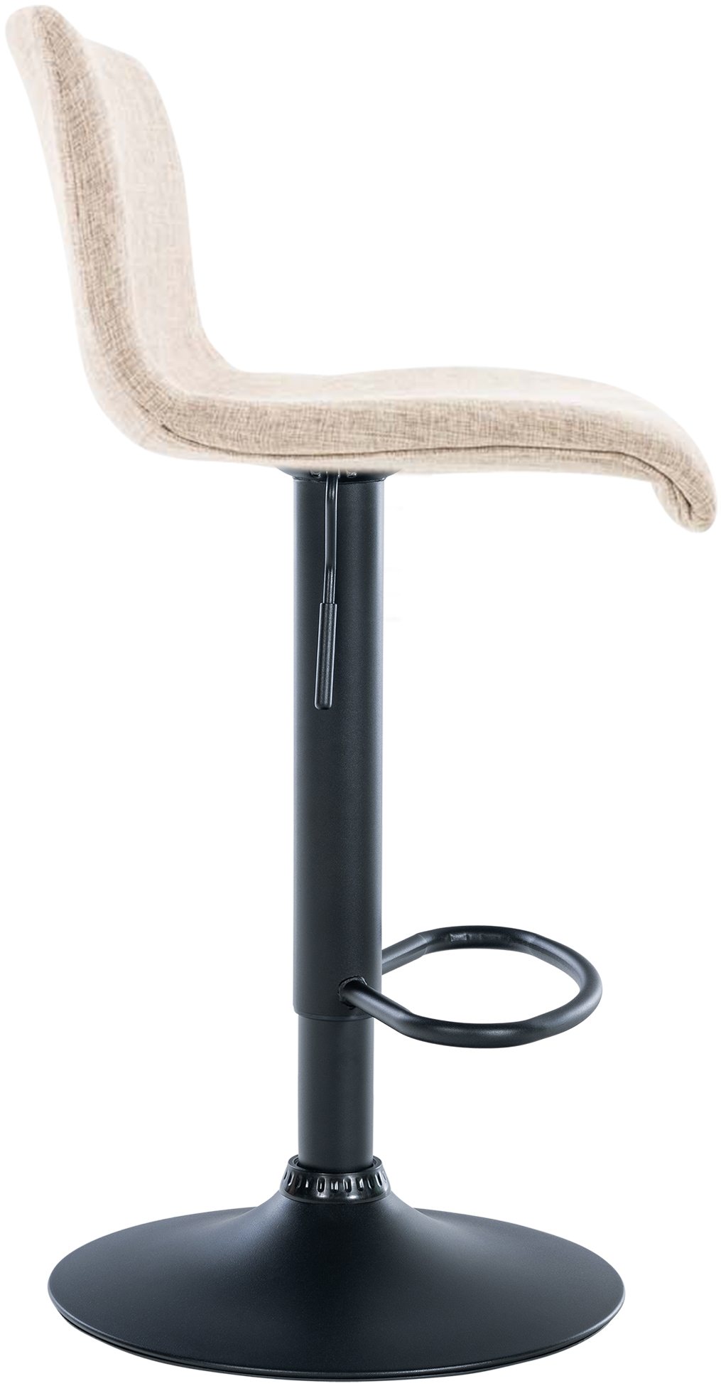 Tabouret de bar Hover Assise en Tissu Piètement Métal chromé