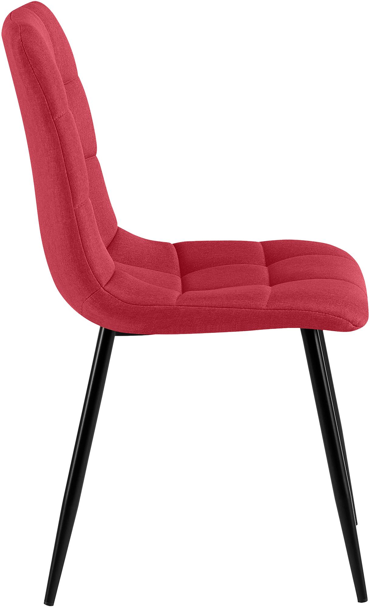 Lot de 4 chaises de salle a manger Antibes en tissu
