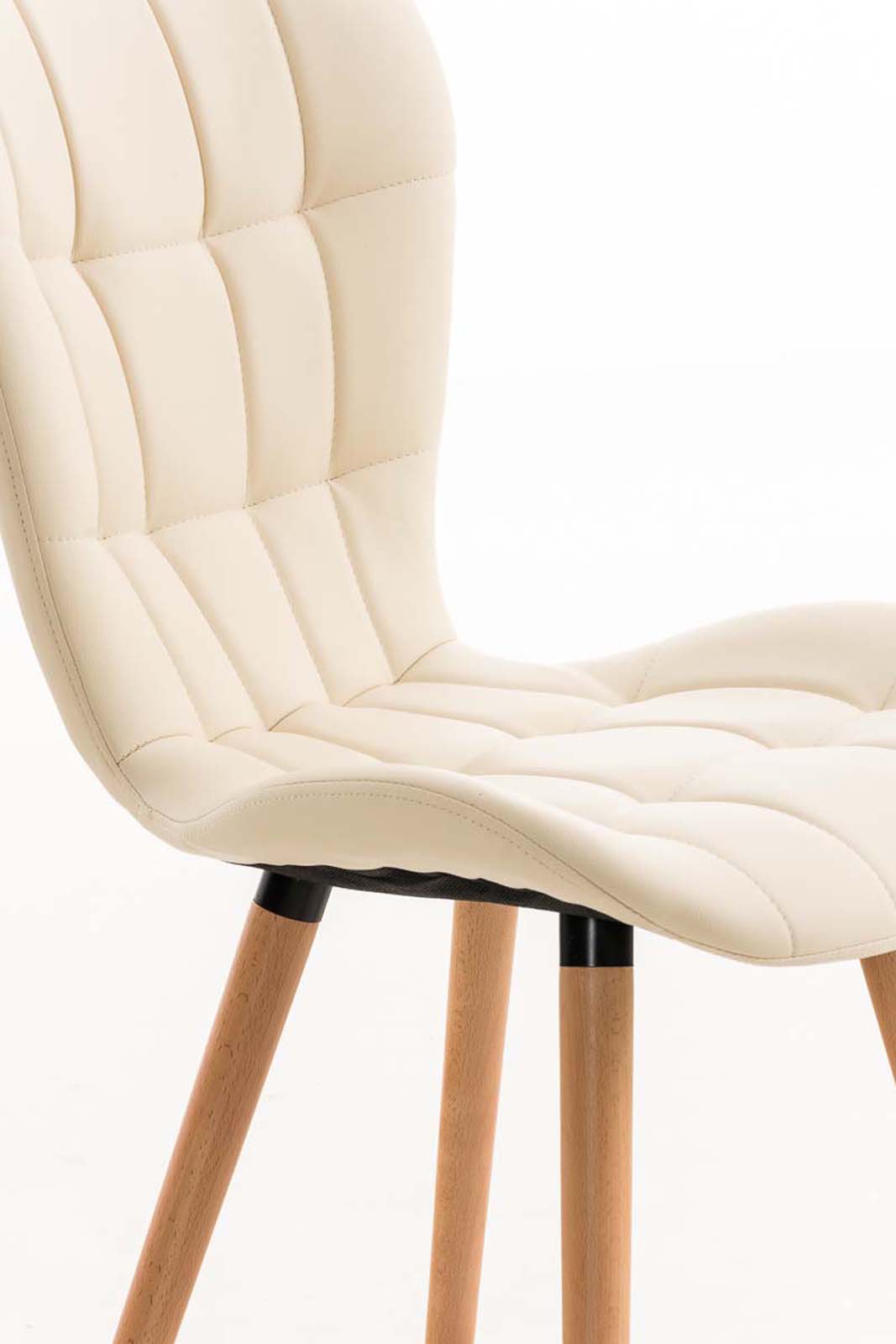 Lot de 4 chaises de salle à manger Elda en similicuir style scandinave